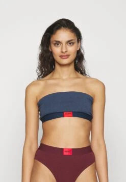 Hugo Bandeau Label - Top - Medium Blue