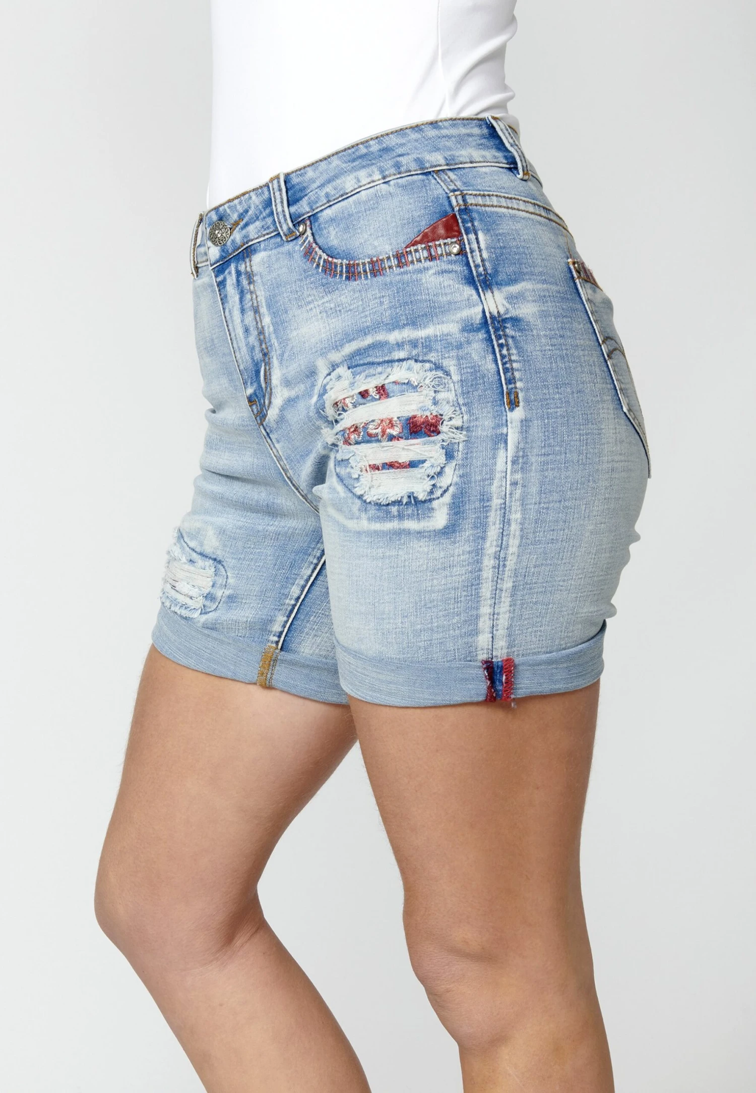 Koroshi Shorts Vaqueros - Azul Cl Light Blue - Imagen 7