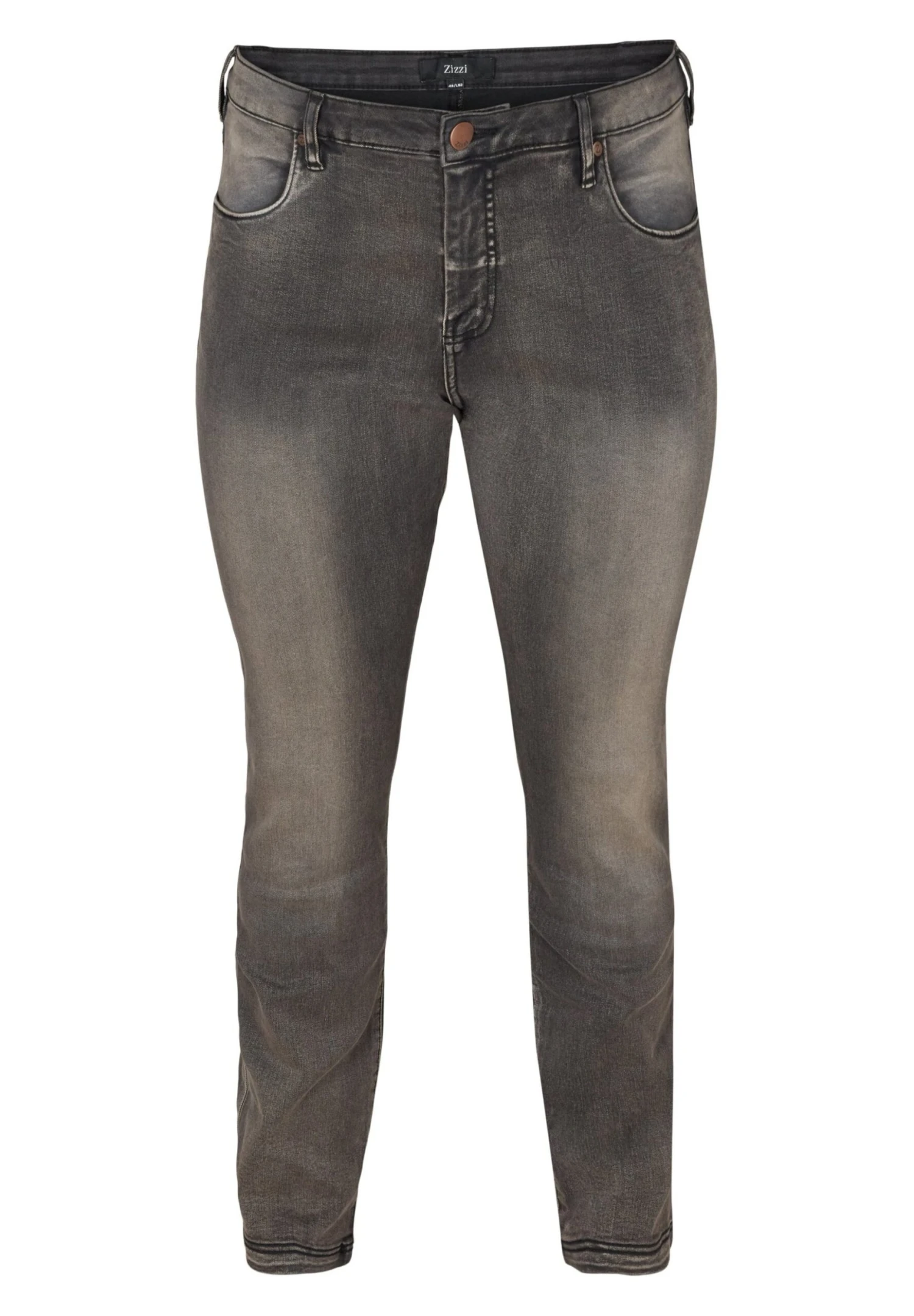 Zizzi With Normal Waist - Vaqueros Slim Fit - Dark Grey Denim - Imagen 4