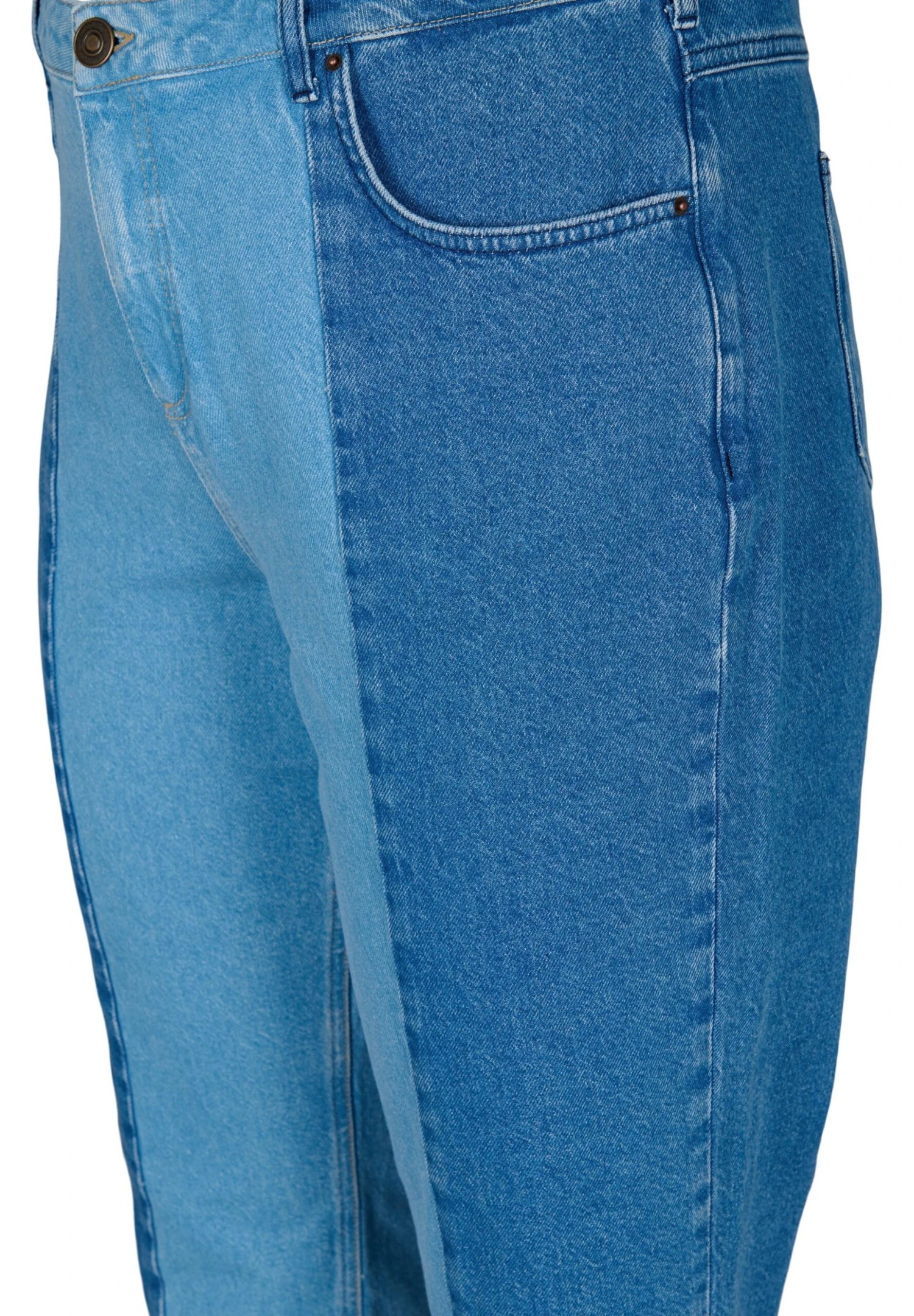 Zizzi Colorblock - Vaqueros Rectos - Blue Denim - Imagen 5