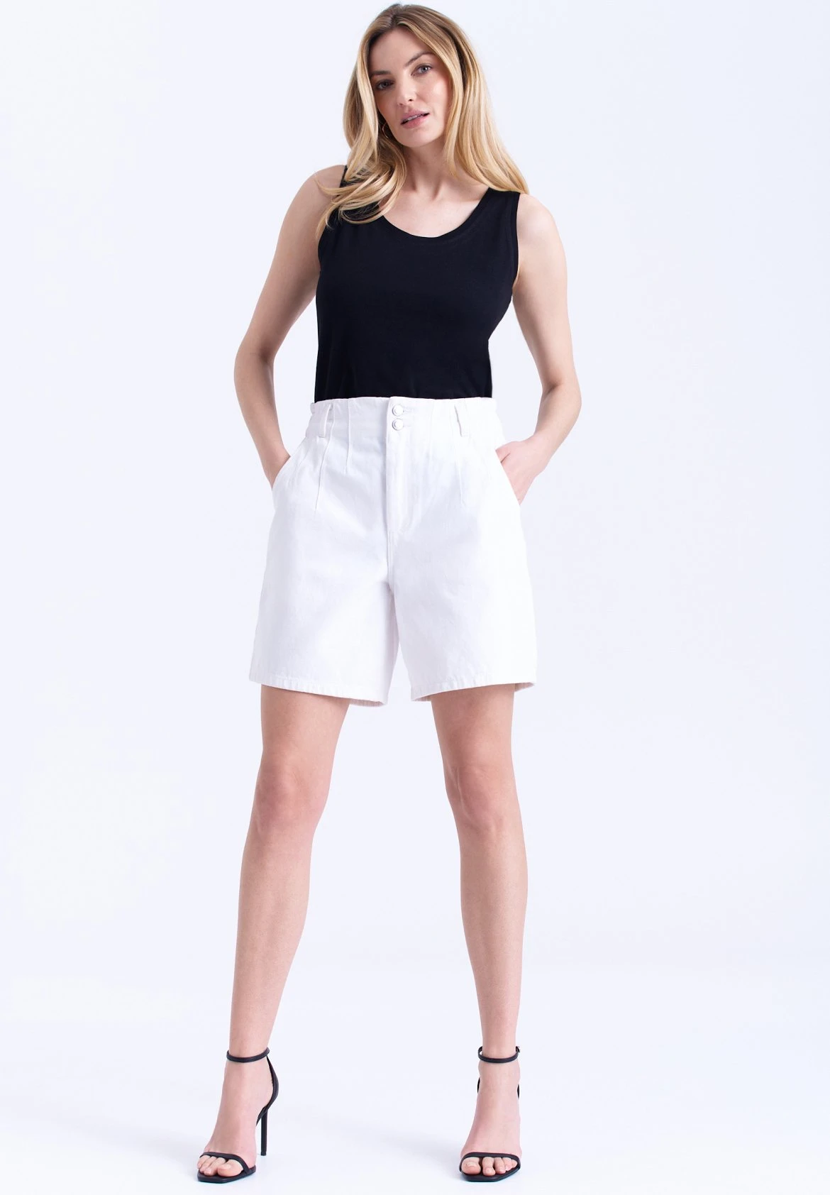 Shorts Vaqueros - White Denim - Imagen 2