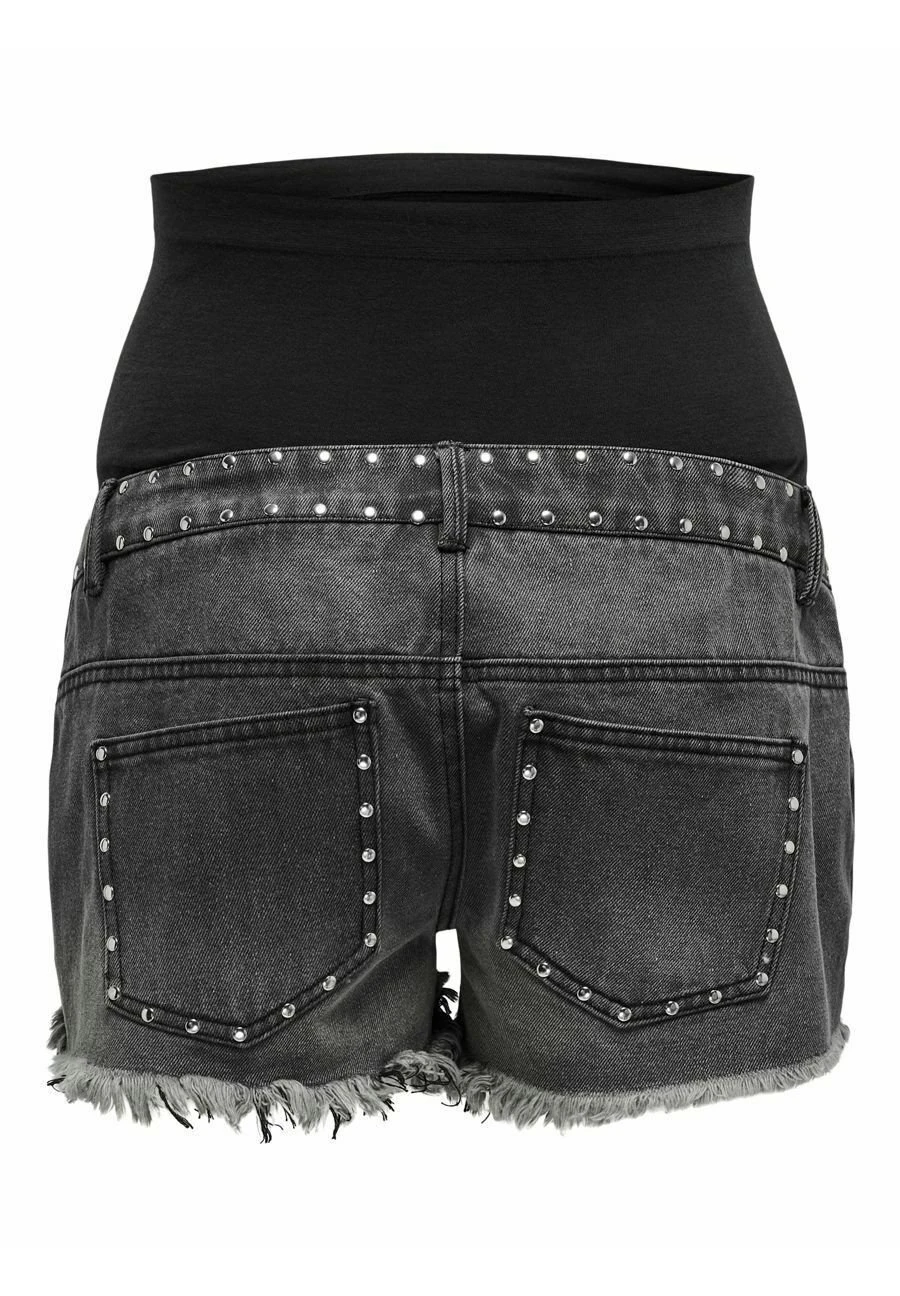 ONLY MATERNITY High Waist - Shorts Vaqueros - Black Denim - Imagen 6
