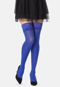 Halterlos - Calcetines Por Encima De La Rodilla - Cornflower