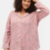 Zizzi Mit Blumenmuster - Camiseta De Pijama - Powder Pink