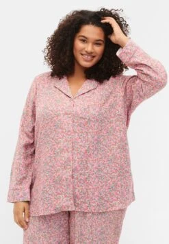 Zizzi Mit Blumenmuster - Camiseta De Pijama - Powder Pink