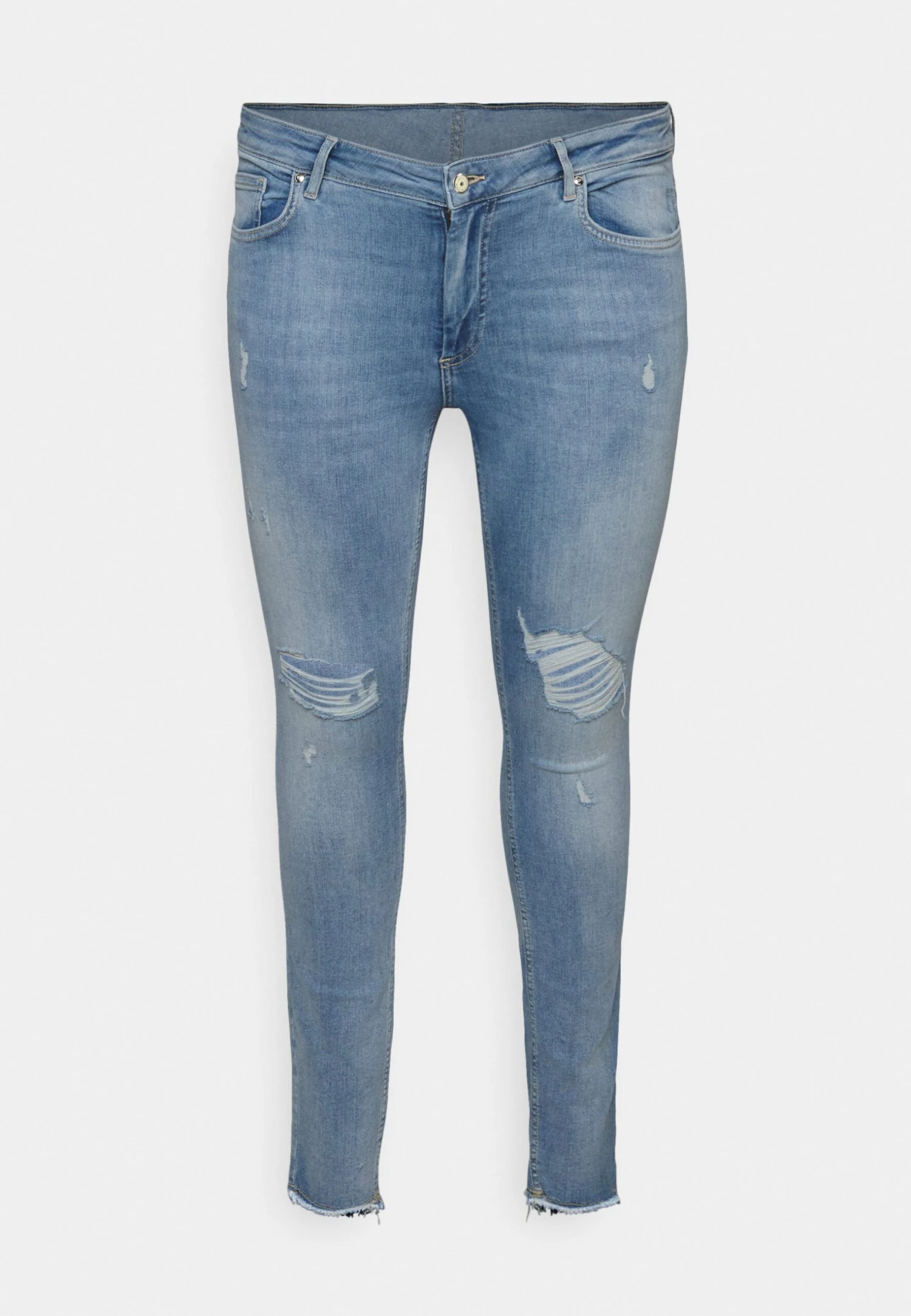 ONLY CARMAKOMA Carwilly Raw - Vaqueros Pitillo - Light Blue Denim - Imagen 4