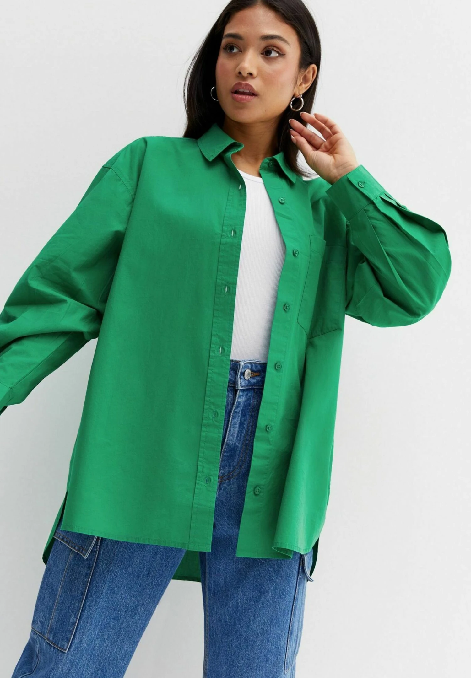 Poplin Oversized - Camisa - Green