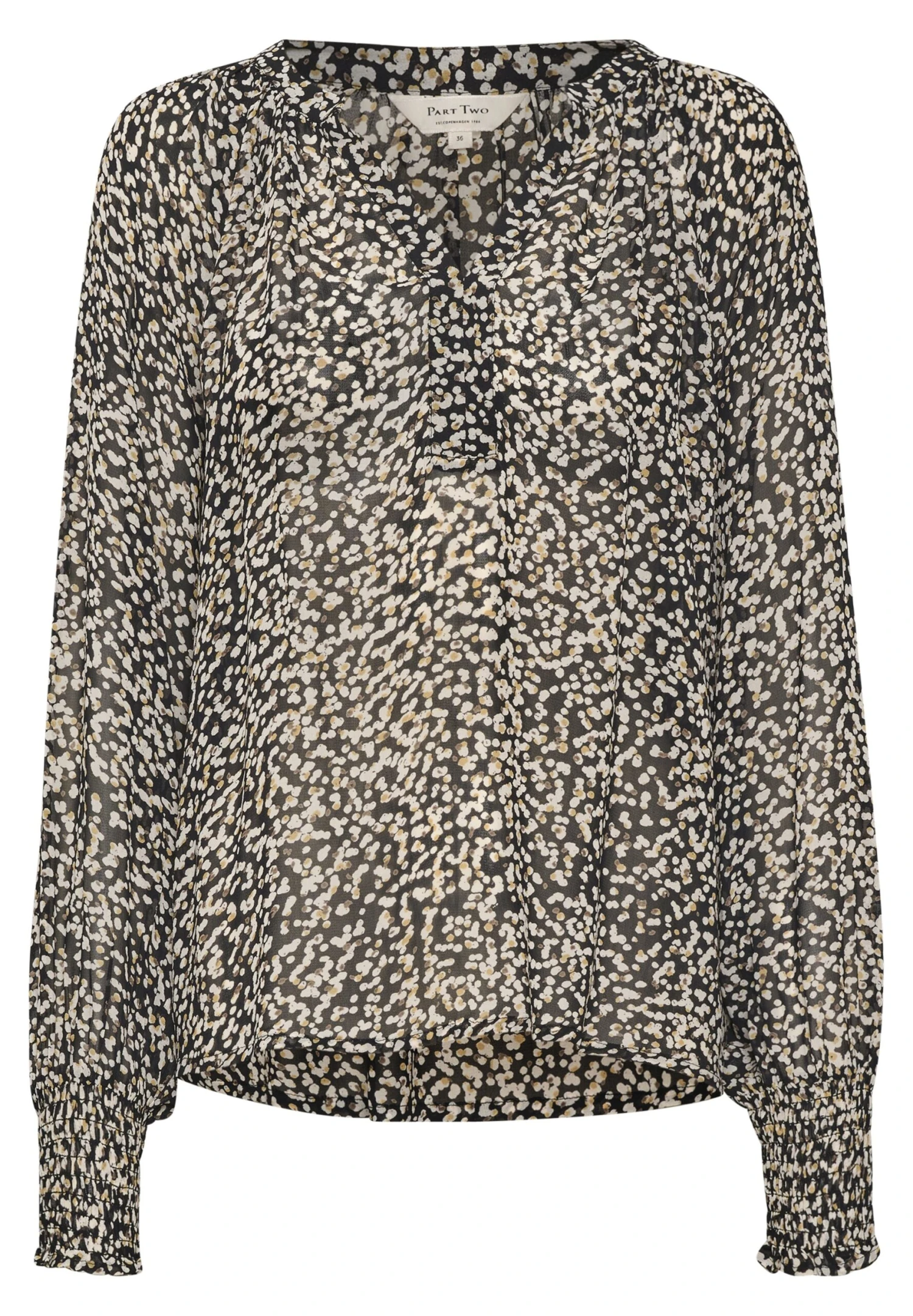 Part Two Kettapw Bl - Blusa - Black Dot Print - Imagen 5