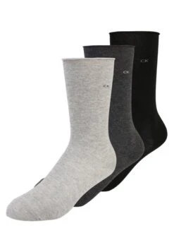 Women Sock Roll Top 3 Pack - Calcetines - Grey/Black