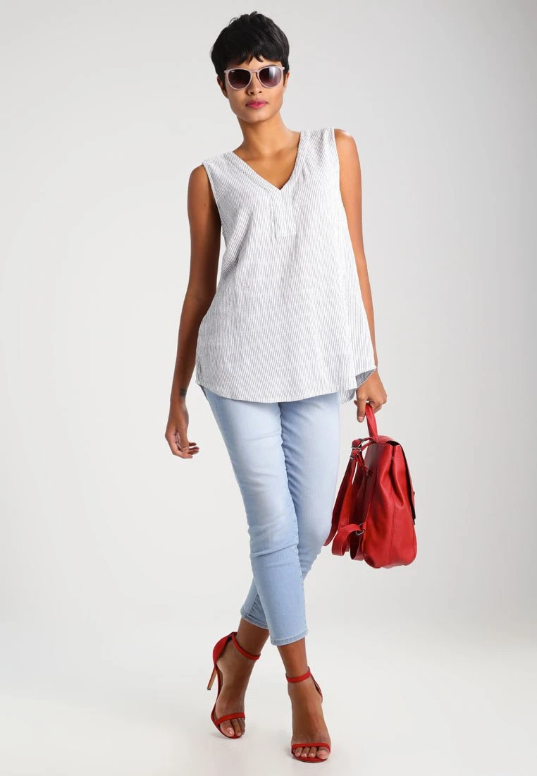 Kaffe Amber Striped - Blusa - Chalk - Imagen 2