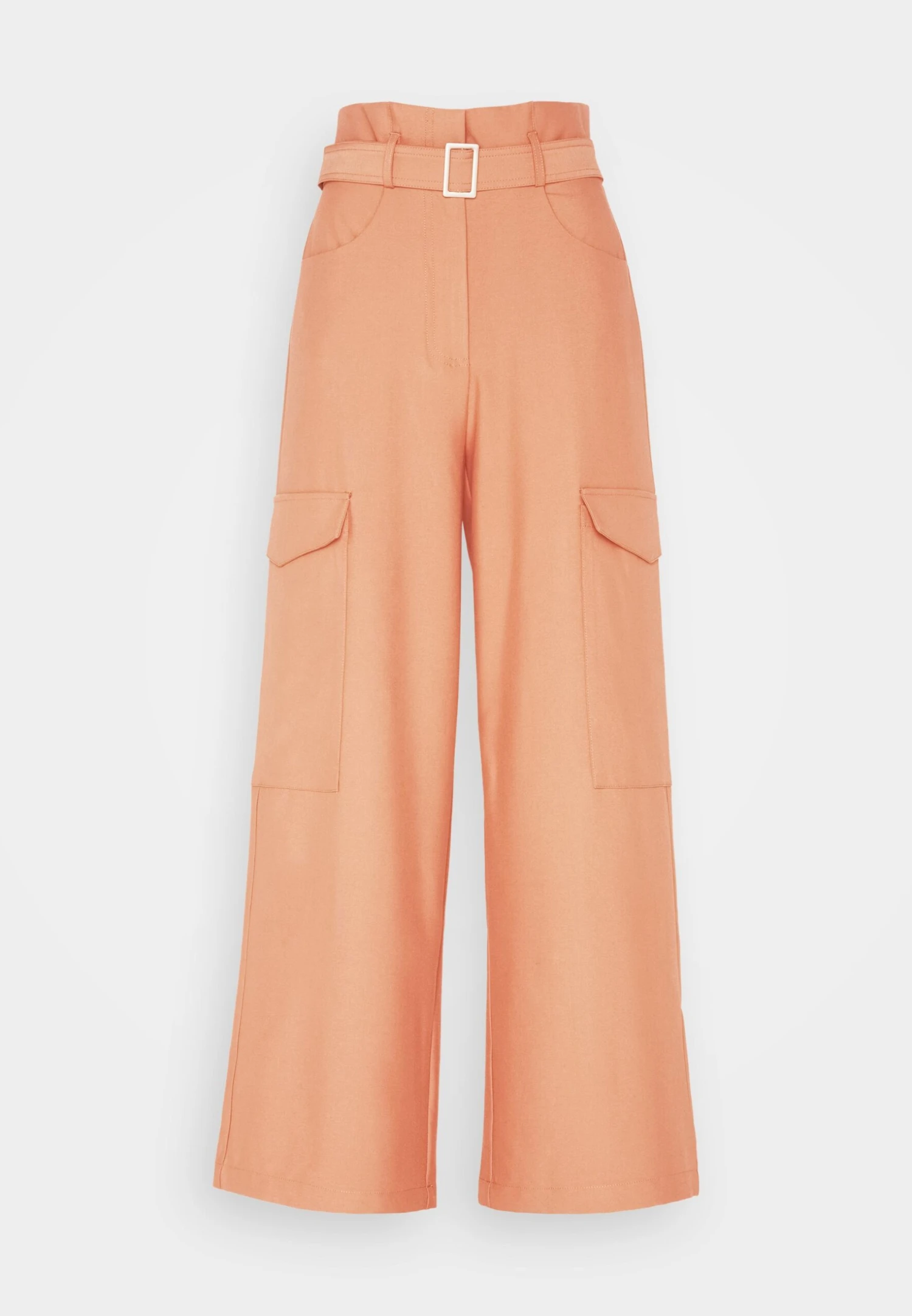 Paper Bag Trousers - Pantalones Cargo - Coral - Imagen 5