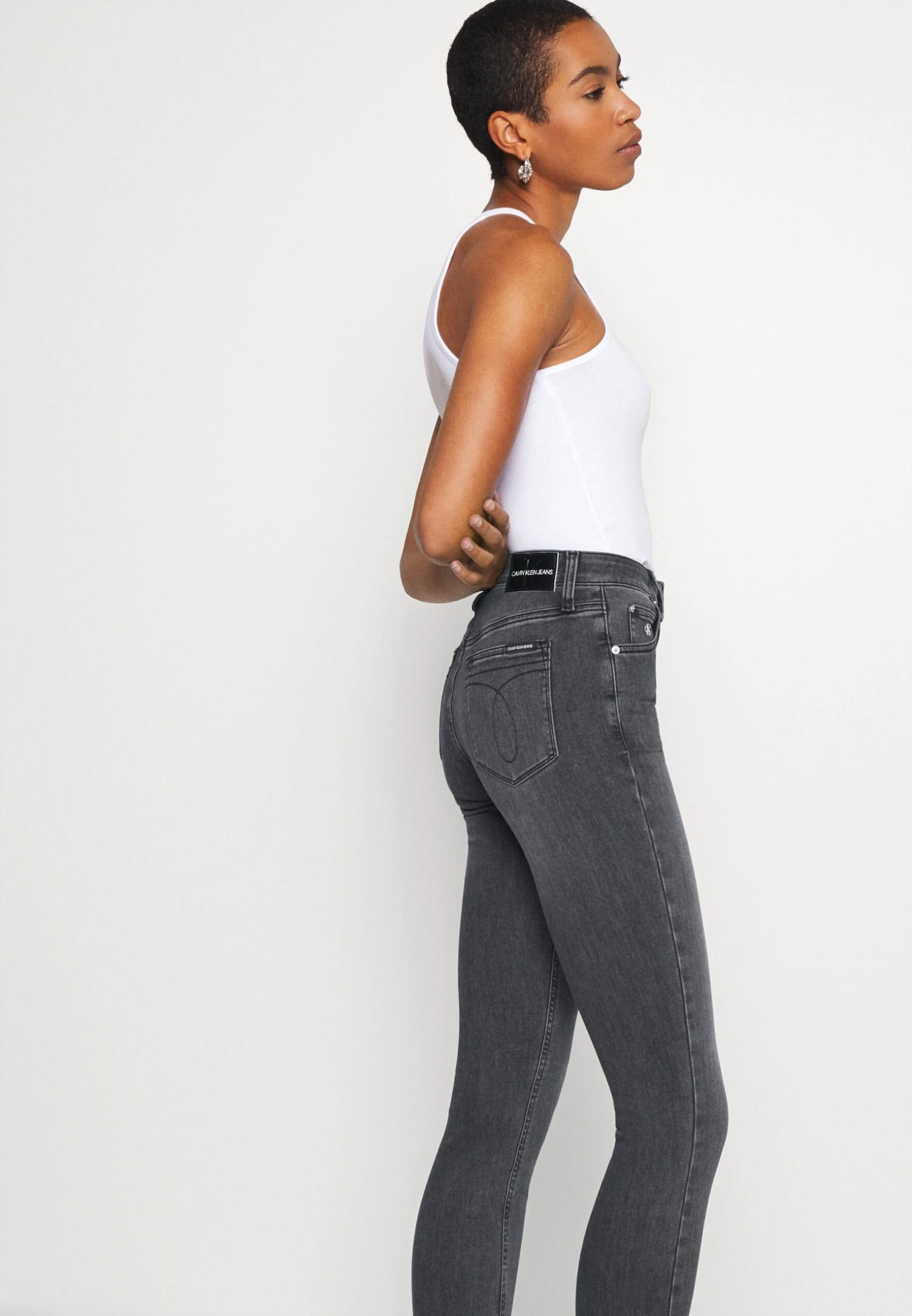 Calvin Klein Jeans High Rise Skinny - Vaqueros Pitillo - Grey - Imagen 4