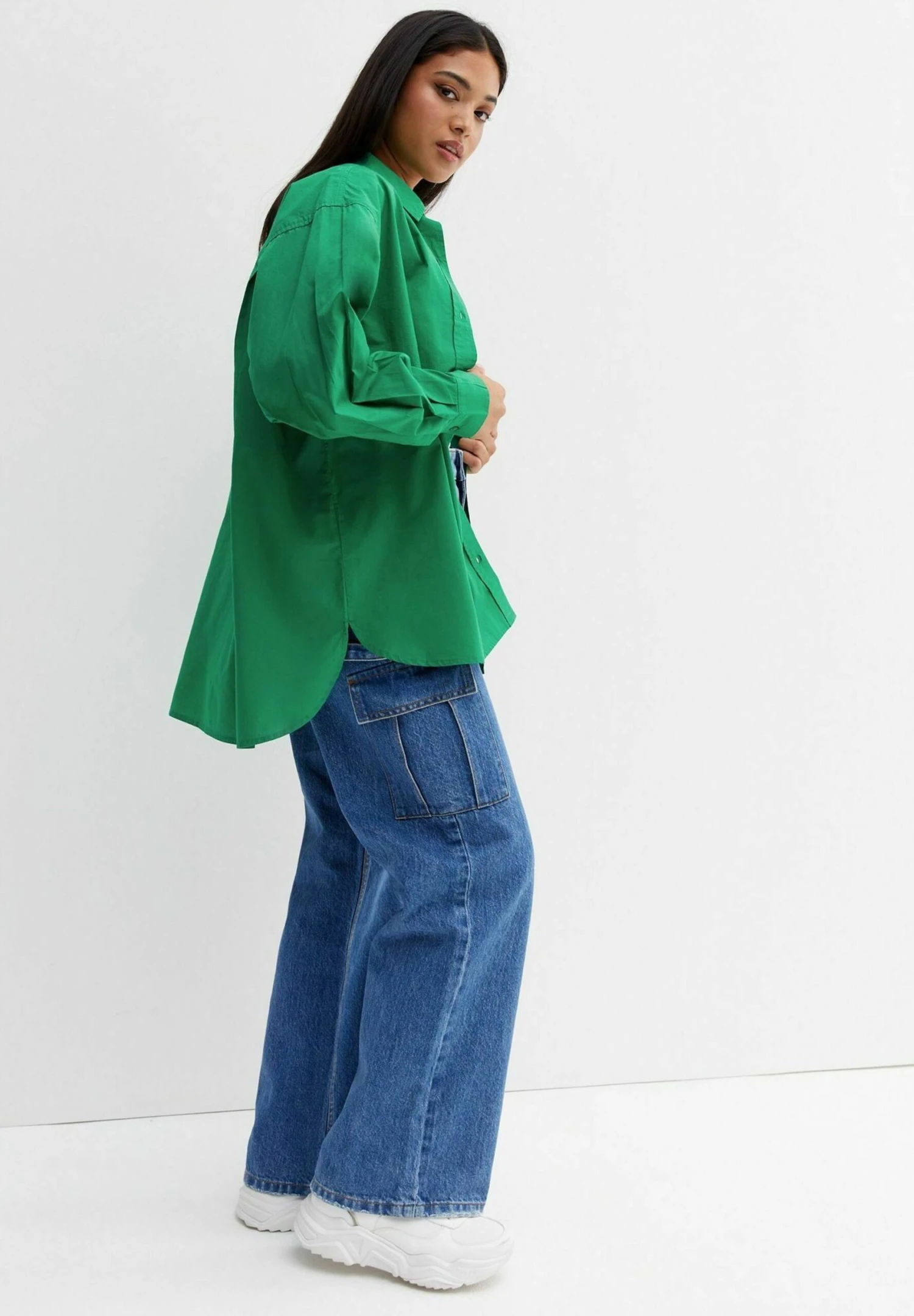 Poplin Oversized - Camisa - Green - Imagen 2