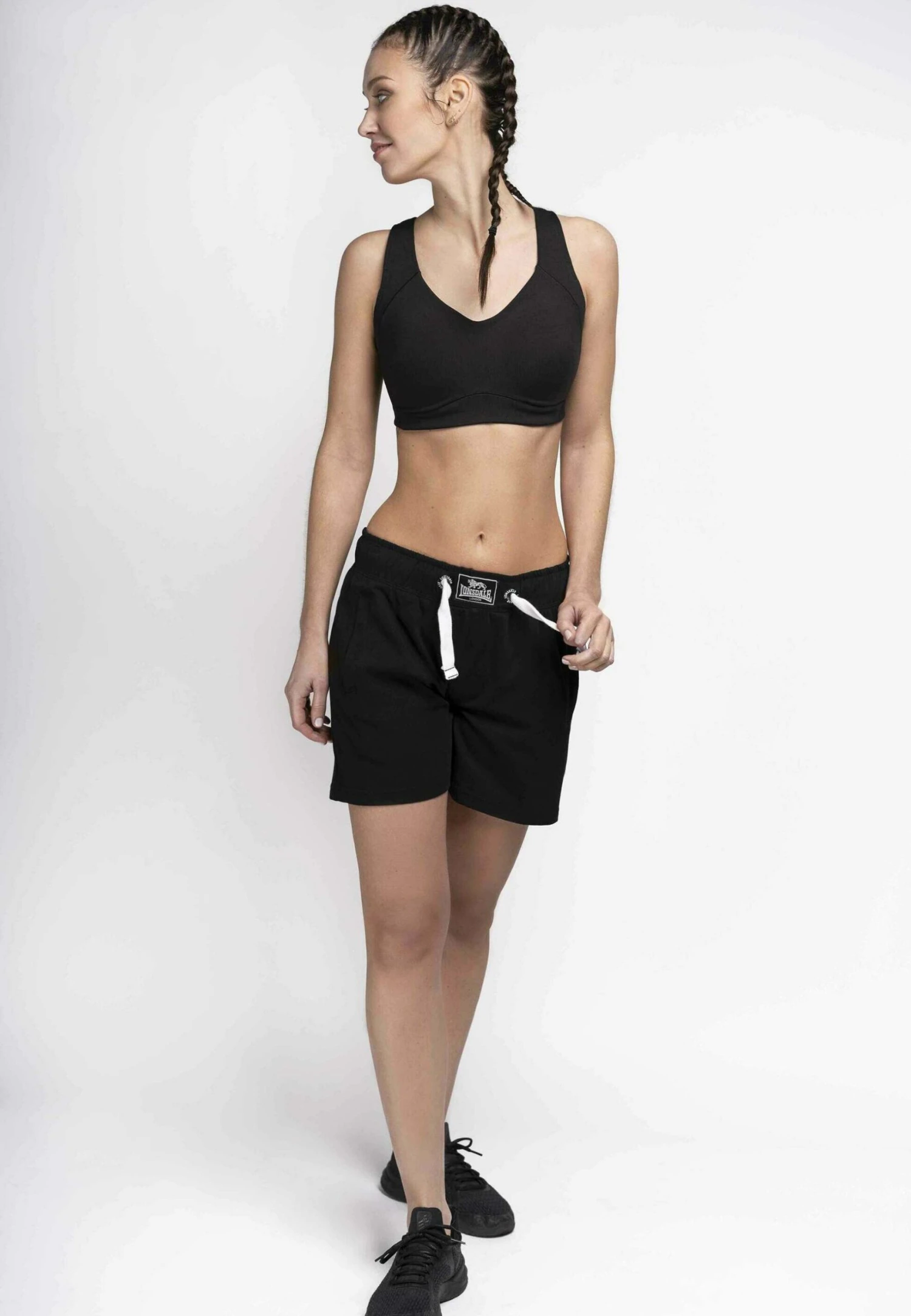 Lonsdale Hothersall - Pantalón Corto De Deporte - Black - Imagen 2