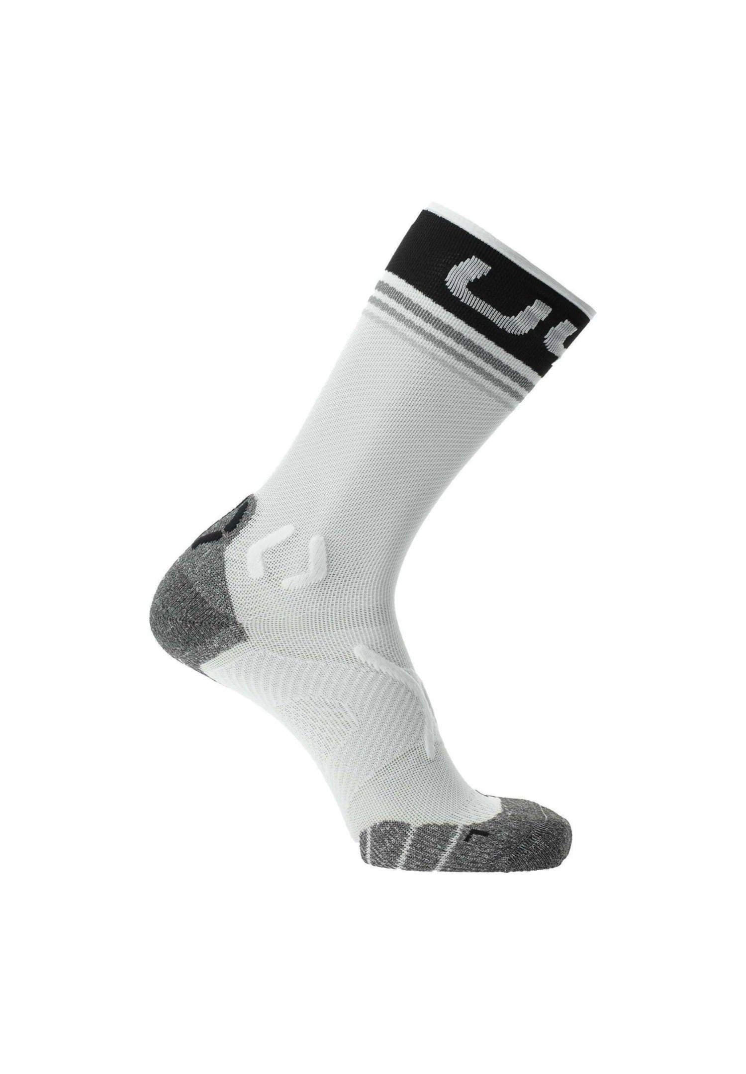 UYN Running - One Mid, Crew, Polya - Calcetines - Schwarz Weiß - Imagen 4