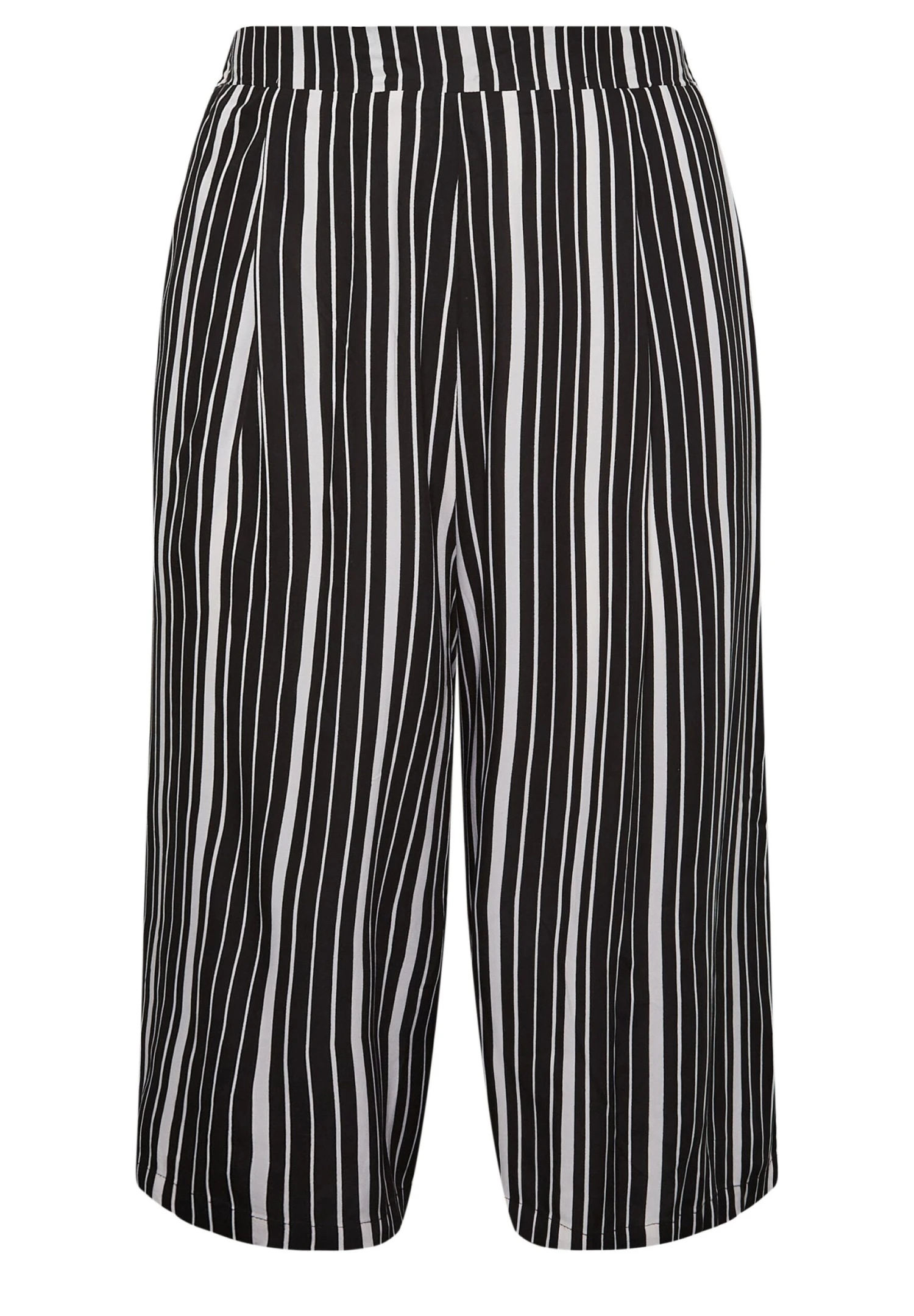 Stripe Print Culottes - Shorts - Black - Imagen 4