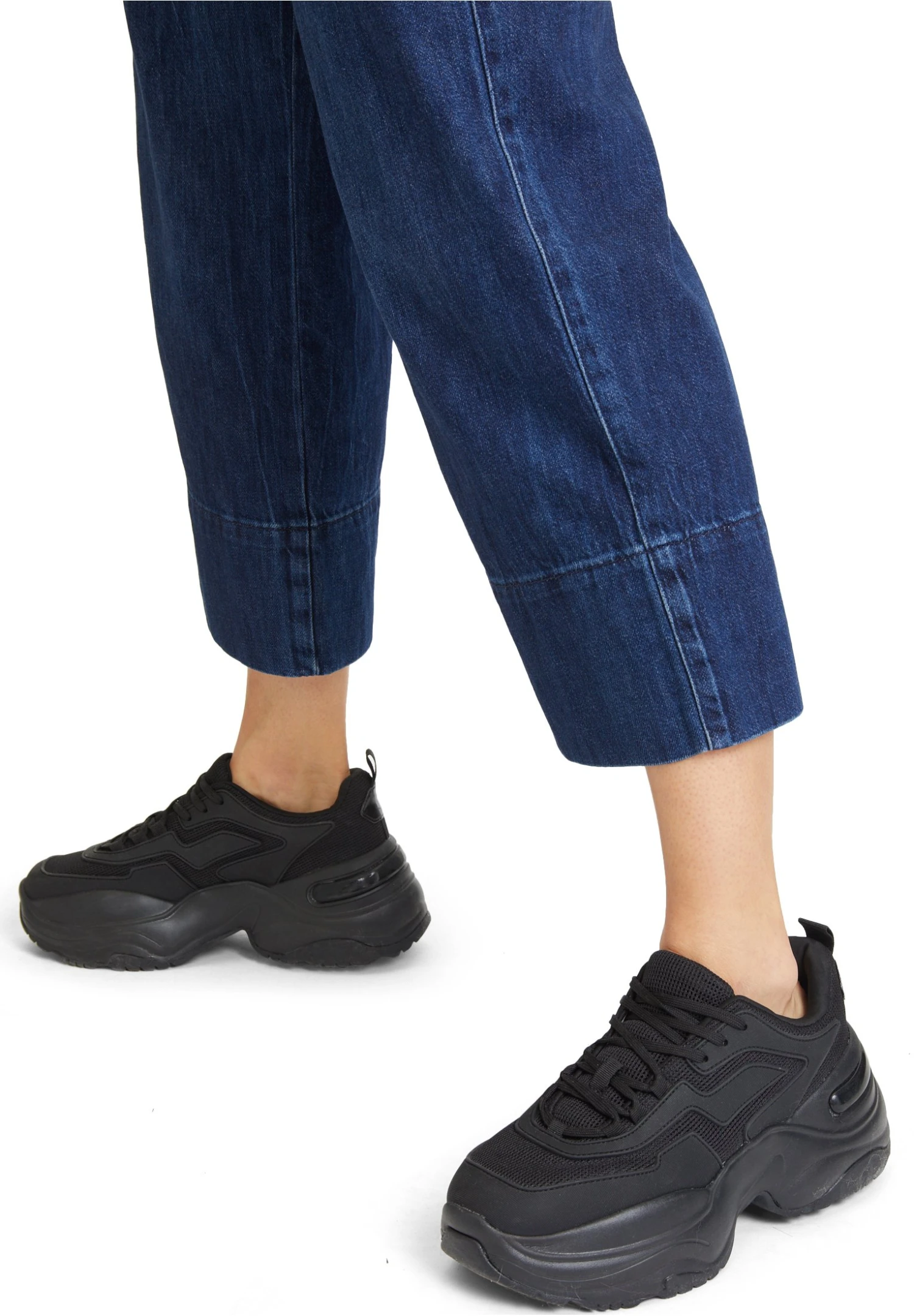 CARTOON Culotte Mit Eingrifftaschen - Vaqueros A Campana - Dark Blue Denim - Imagen 6