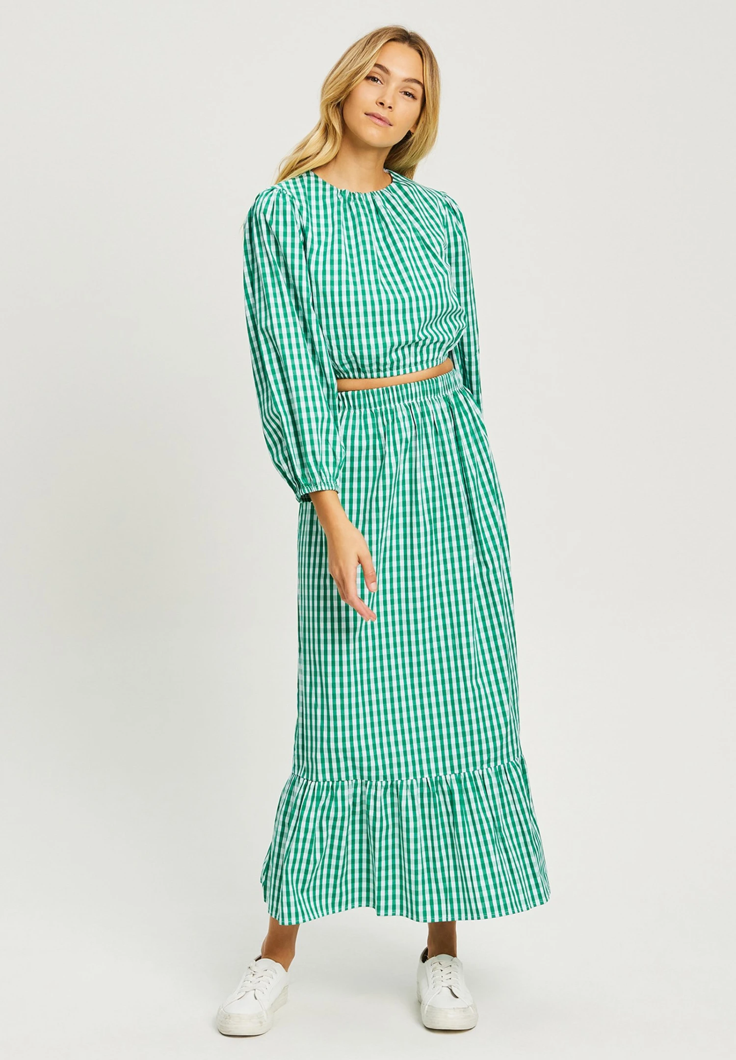 Calli Fiorella - Blusa - Green Gingham - Imagen 2