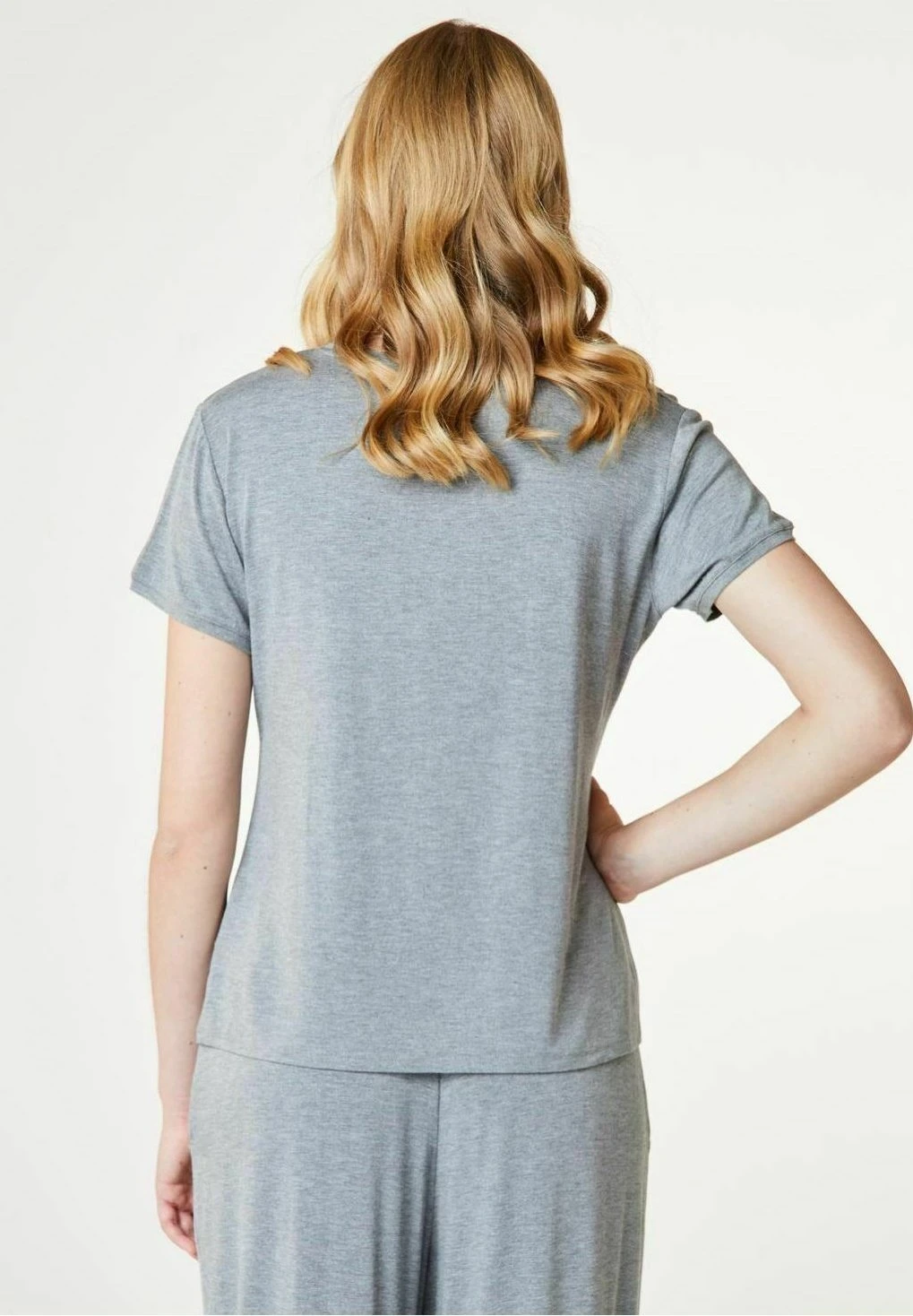 Jordan- Camiseta De Pijama -Grey Melange - Imagen 3