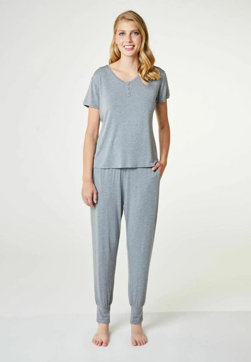 Jordan- Camiseta De Pijama -Grey Melange - Imagen 2
