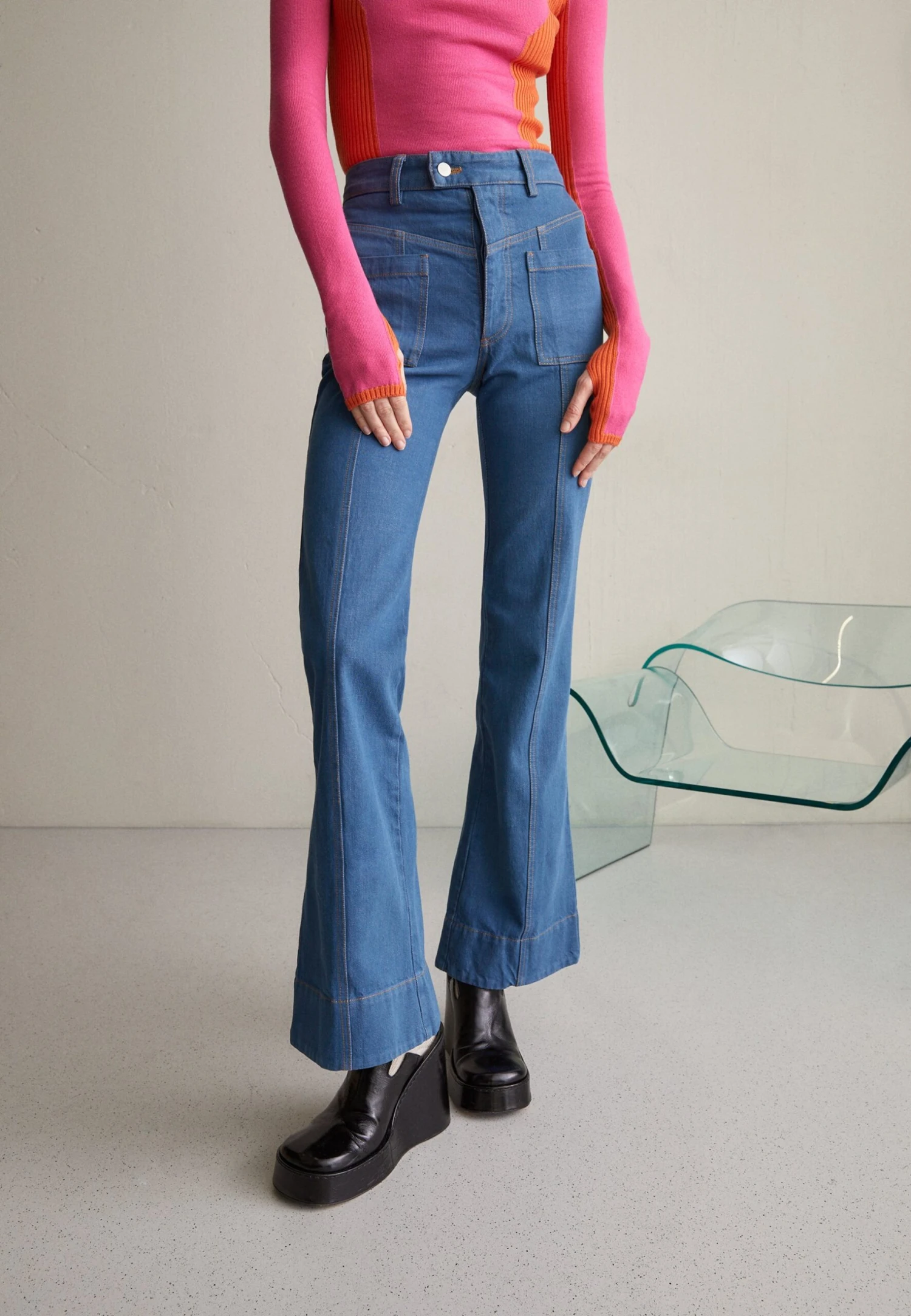 Miista Ildico Jeans - Vaqueros A Campana - Indigo