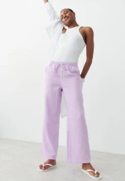Gina Tricot Disa Gauze- Pantalones - Orchid Bloom