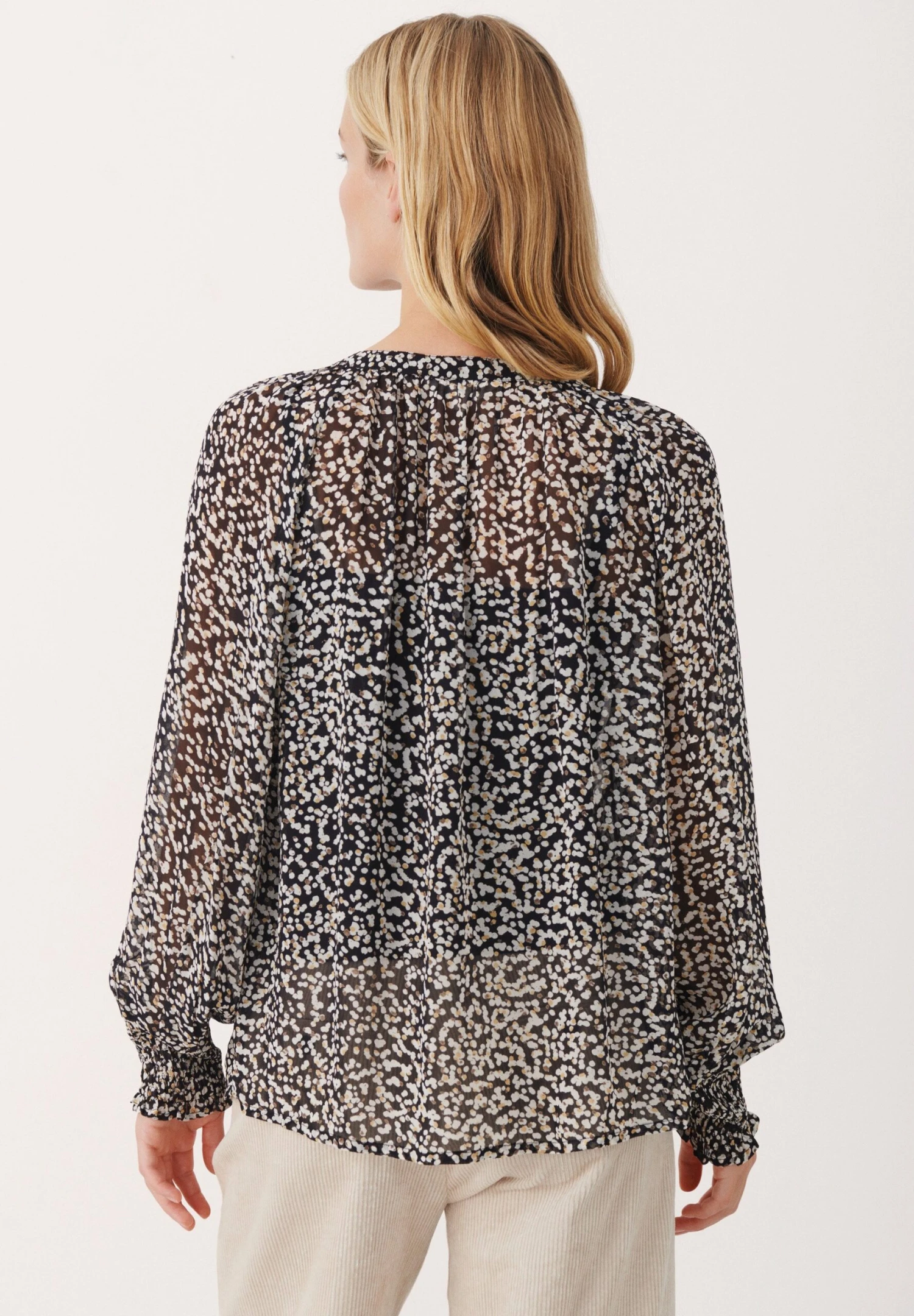 Part Two Kettapw Bl - Blusa - Black Dot Print - Imagen 3