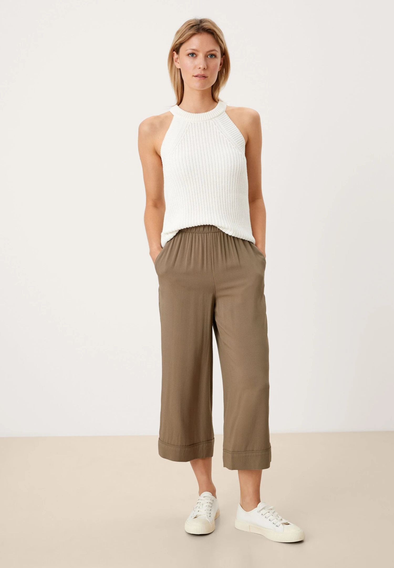 S.Oliver À Motif Texturé - Pantalones - Dusty Olive - Imagen 3