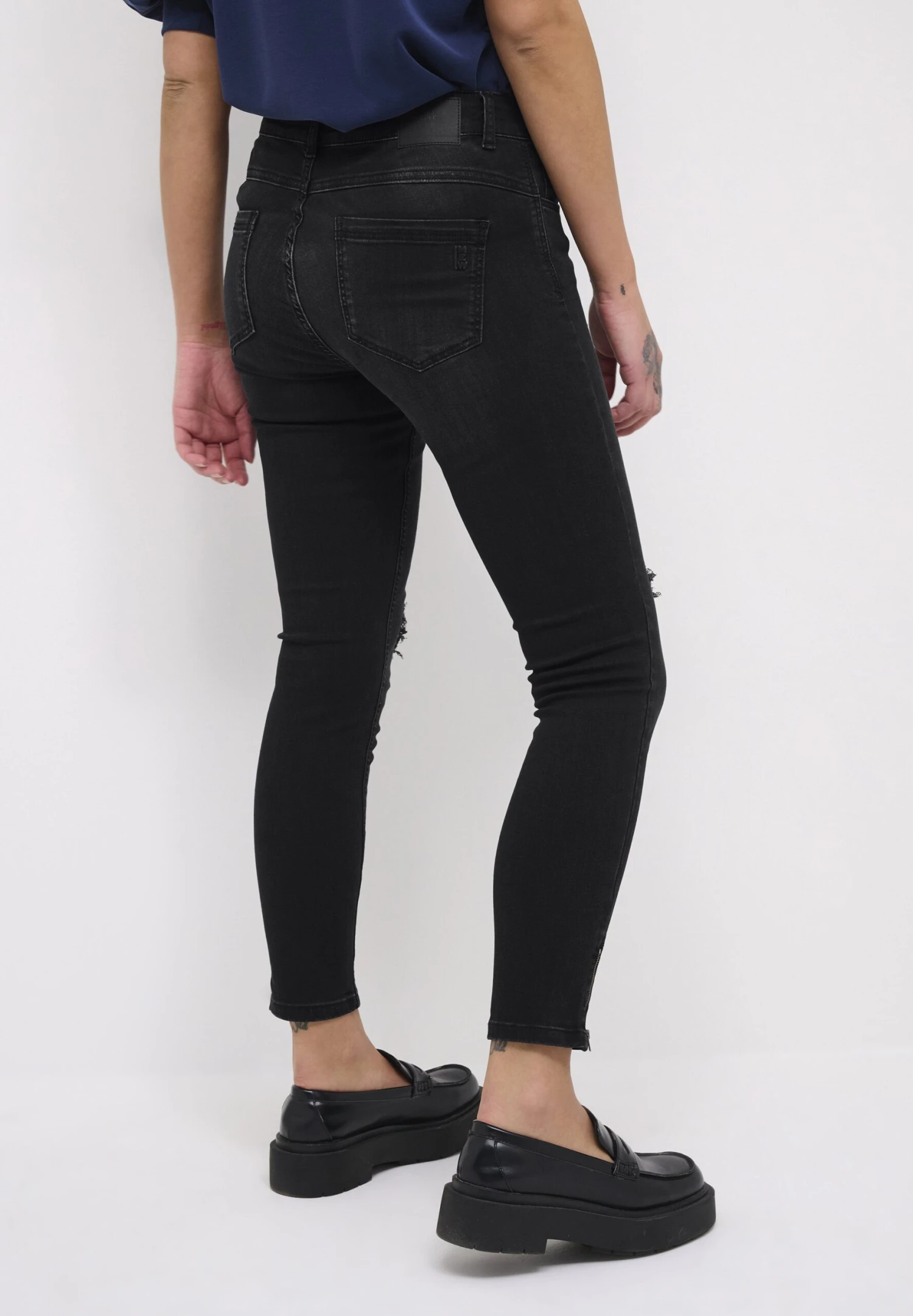 Vaqueros Slim Fit - Black Damage Wash - Imagen 3