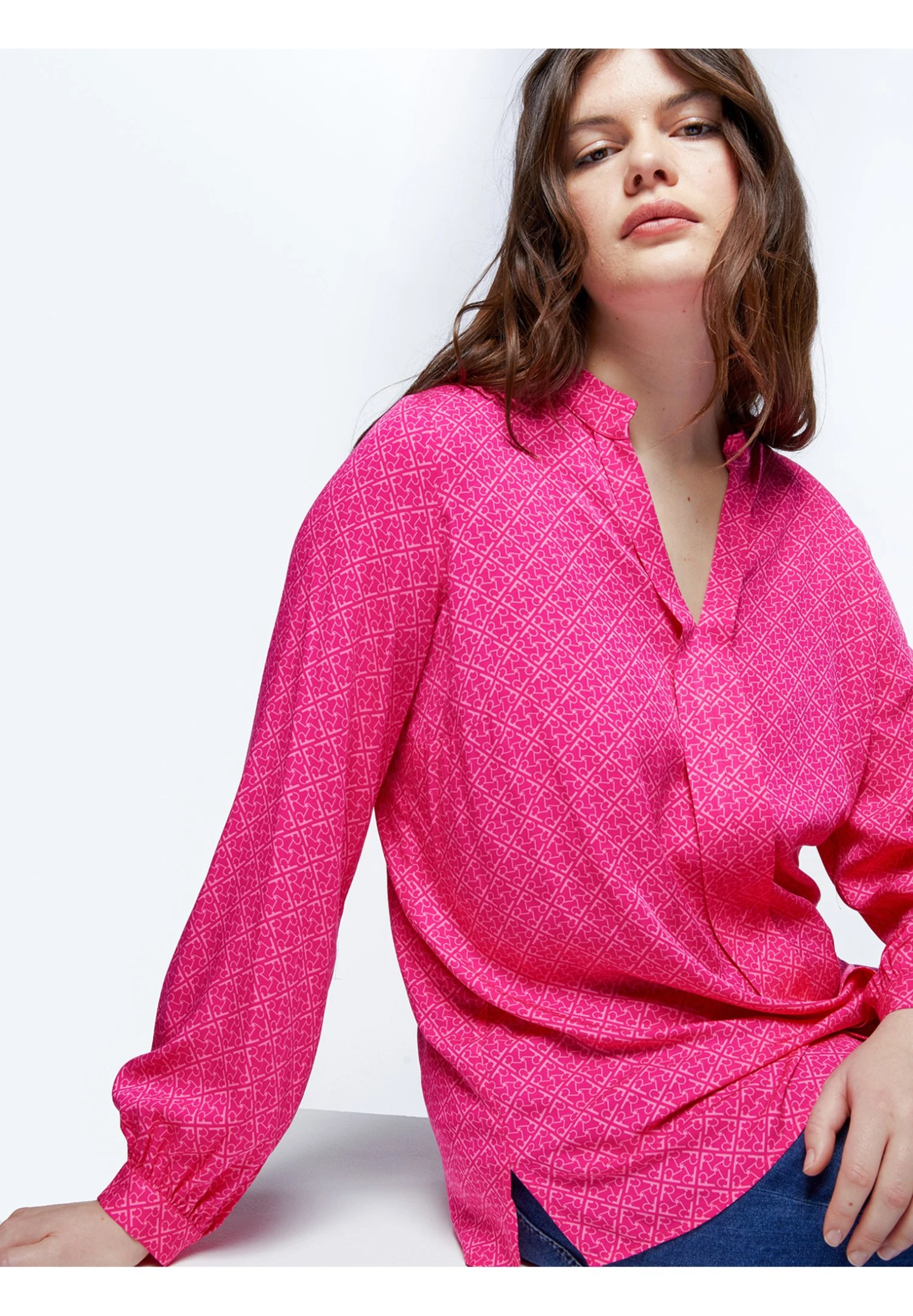 Mit Logodruck - Blusa - Rosa - Imagen 3