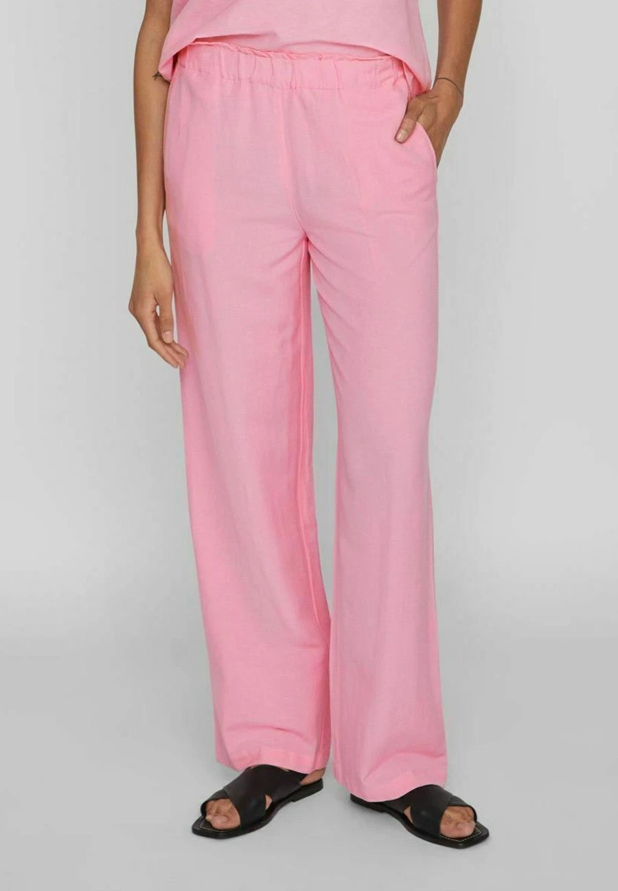 Vila Mid Rise - Pantalones - Begonia Pink