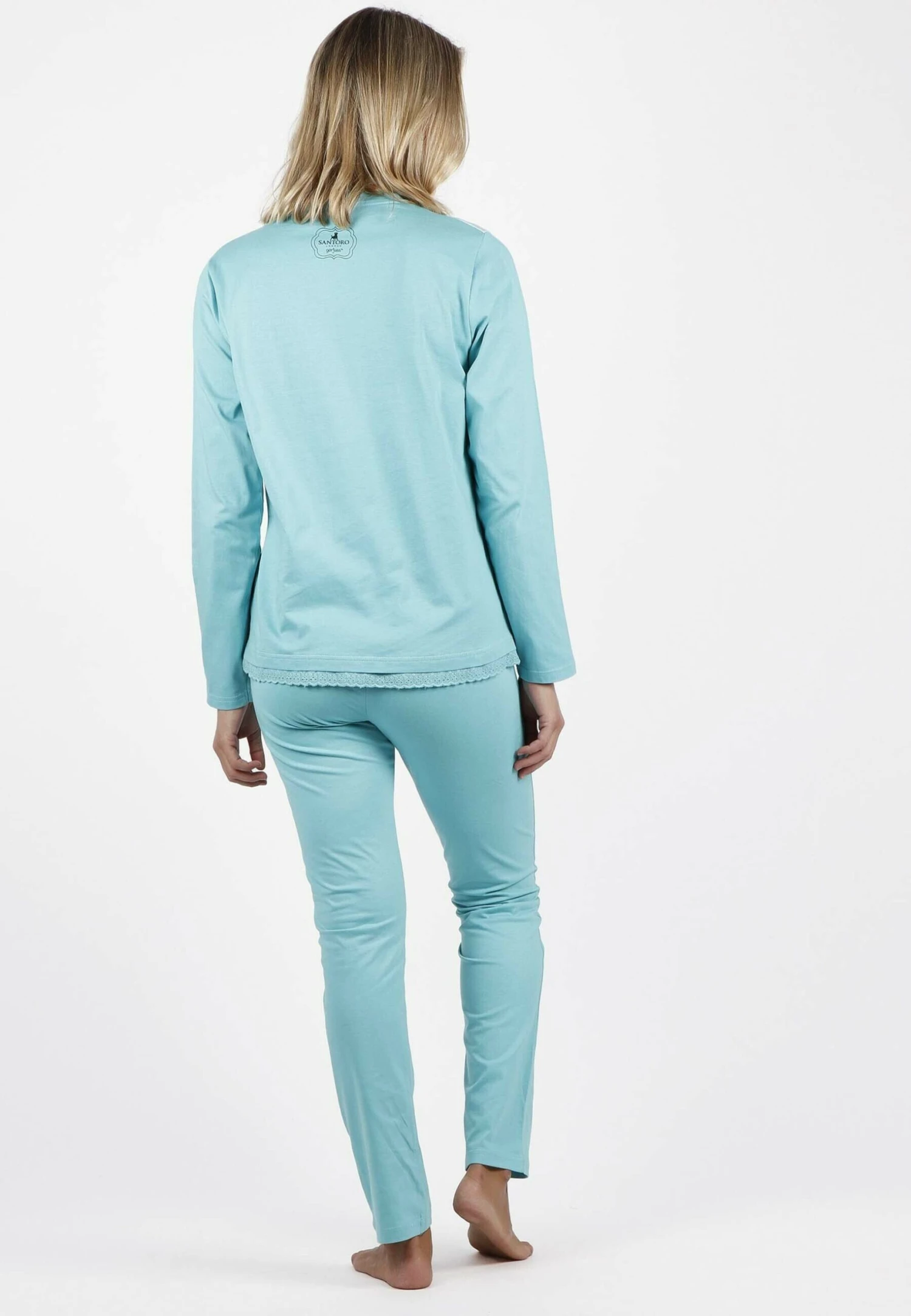 Manga Larga Curiosity - Pijama - Turquesa - Imagen 2