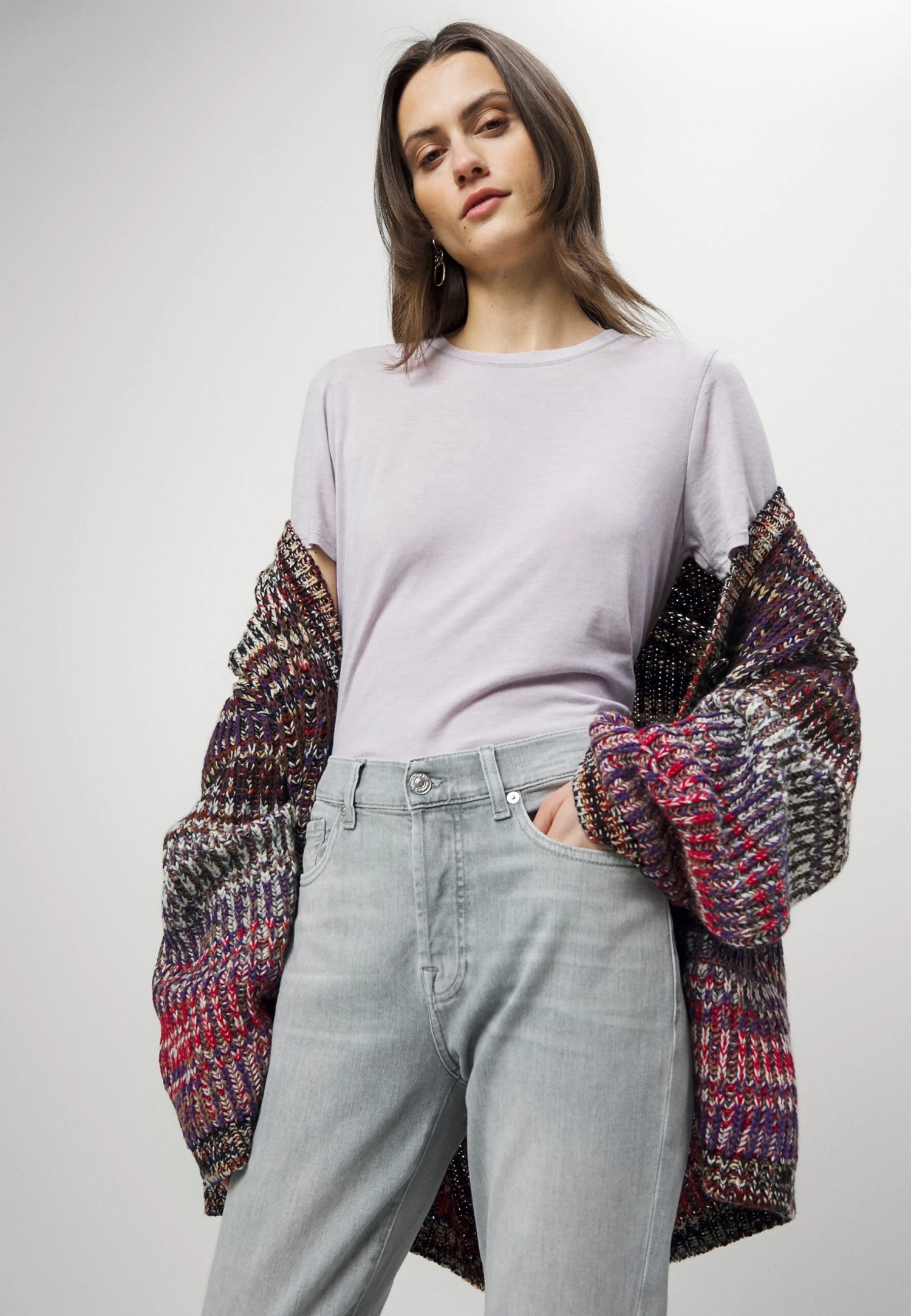 7 For All Mankind Josefina Anchor - Vaqueros Bootcut - Grey - Imagen 4