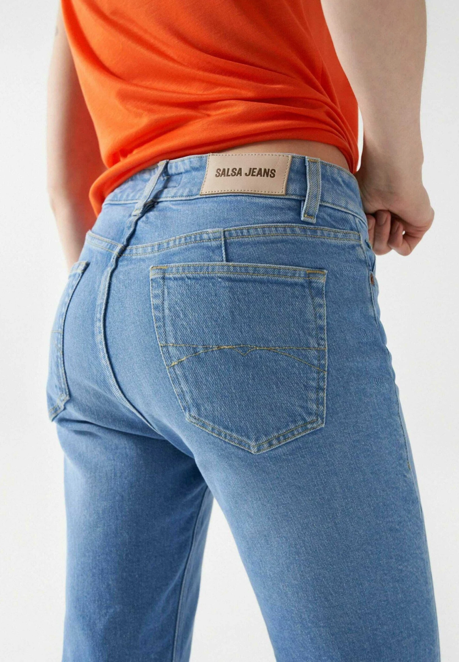 Cropped - Vaqueros Slim Fit - Blue - Imagen 4