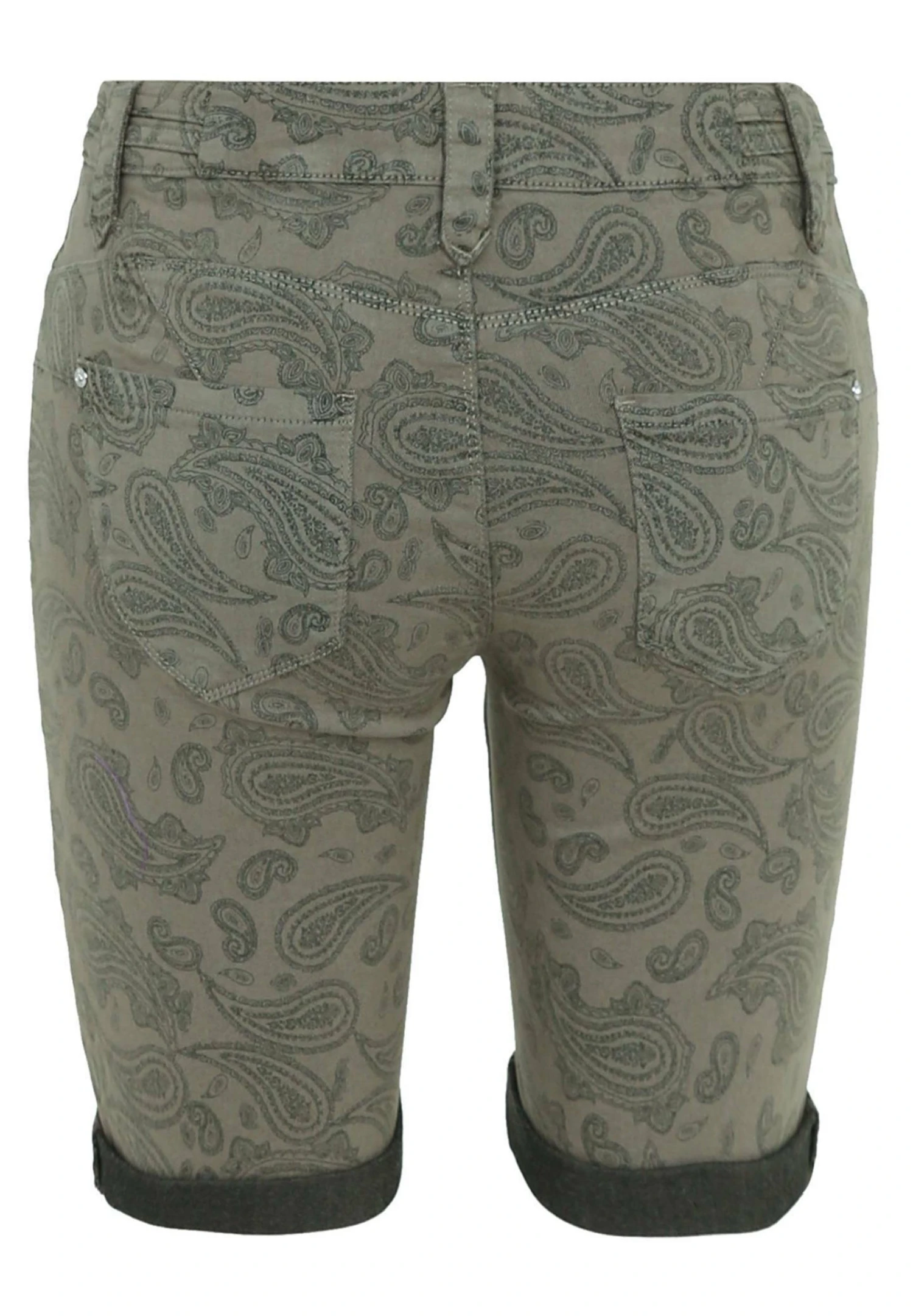 Avec Imprimé Et Poches - Shorts Vaqueros - Khaki - Imagen 9