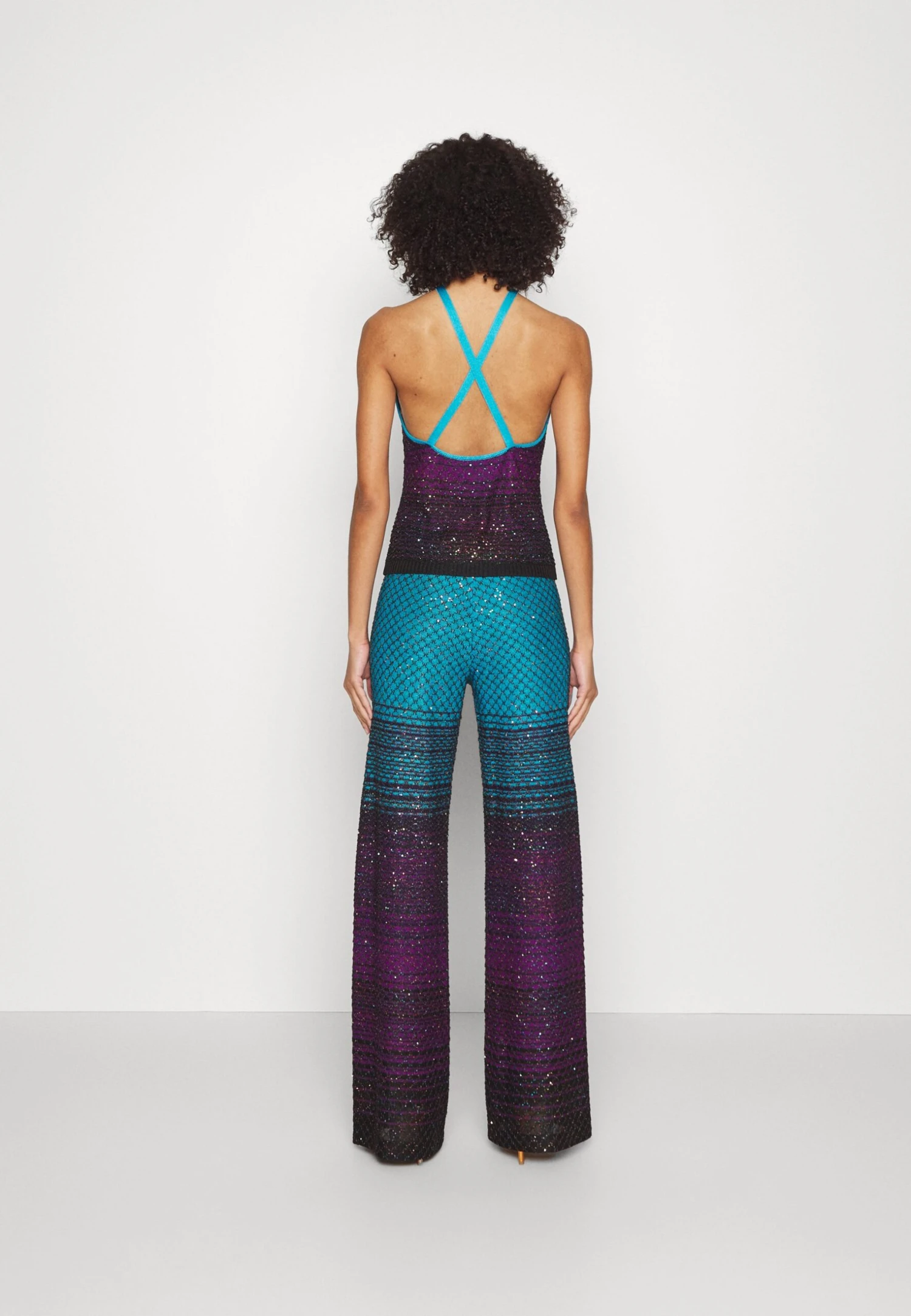 Missoni Trousers - Pantalones - Turquoise/Violet/Black - Imagen 4