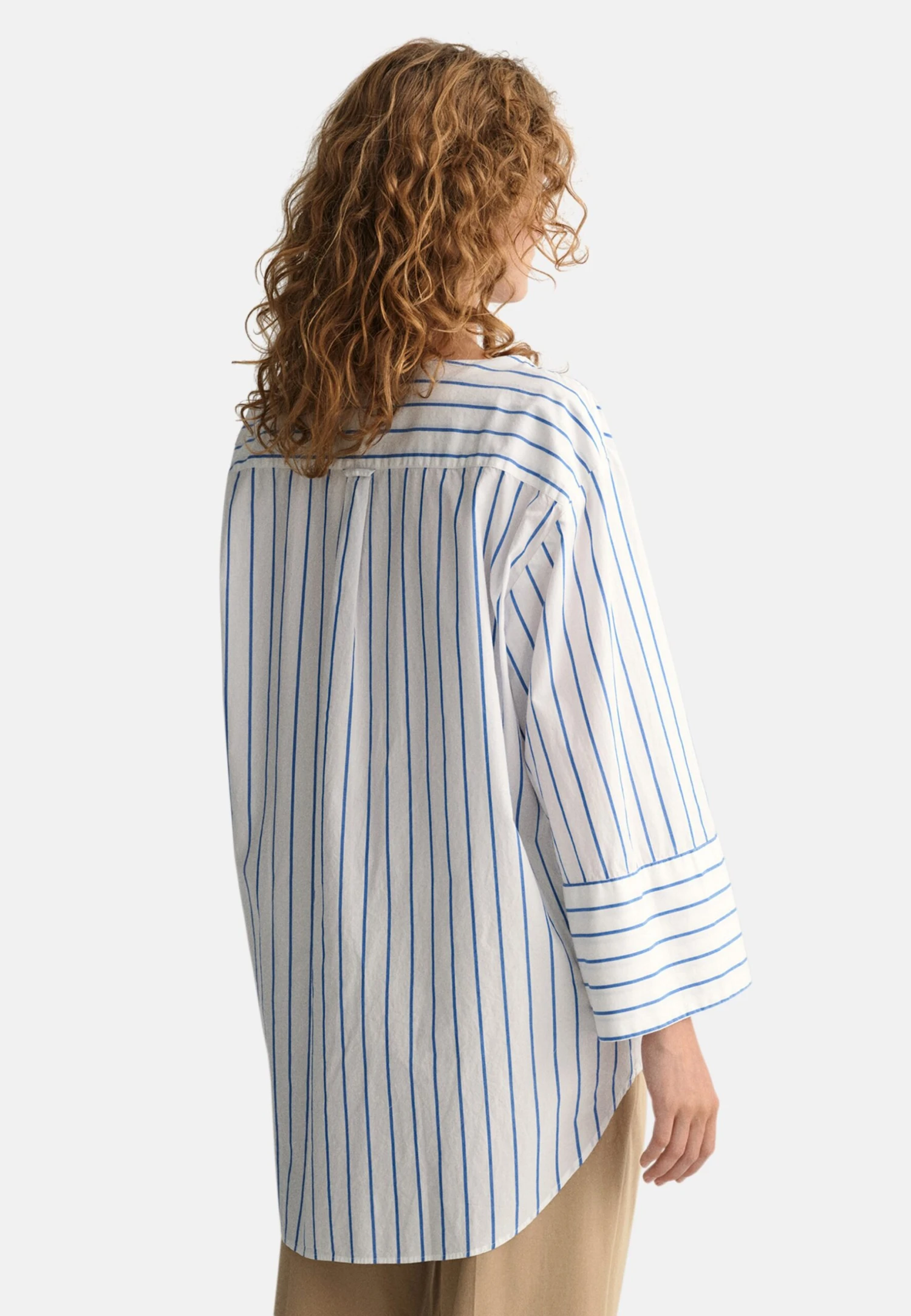 Gant Popover Striped - Blusa - White - Imagen 2