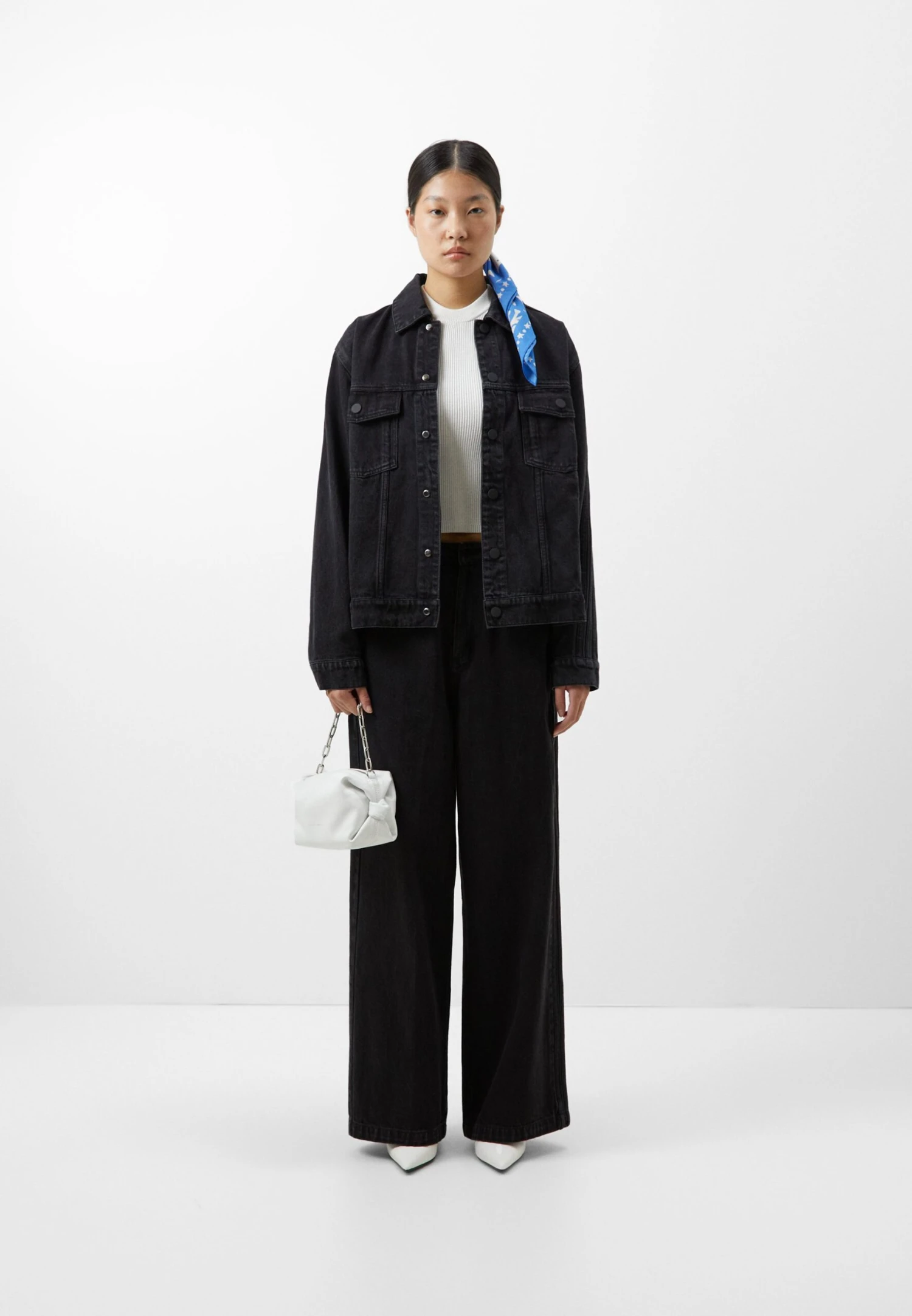 Adidas Originals X Ksenia Schnaider 3 Stripe - Vaqueros Boyfriend - Medium Black Denim - Imagen 2