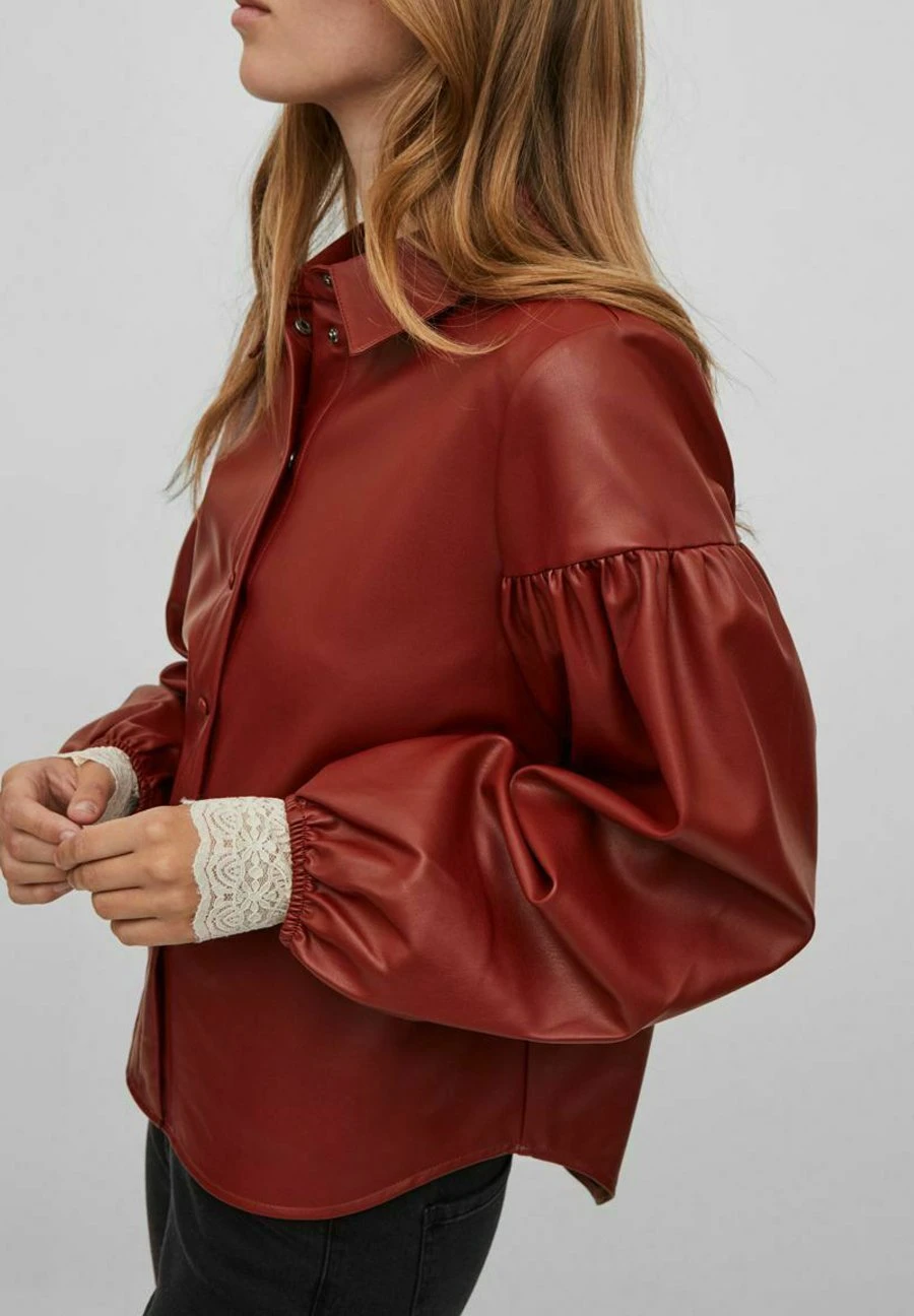 Vila Hemd Beschichtetes - Camisa - Fired Brick - Imagen 4