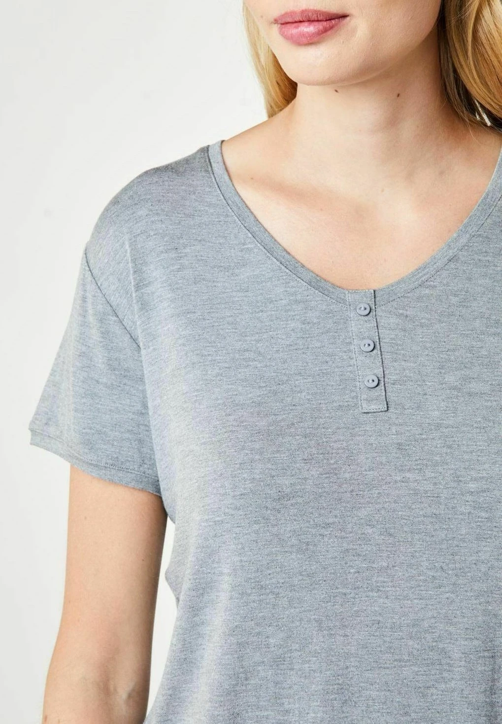 Jordan- Camiseta De Pijama -Grey Melange - Imagen 4