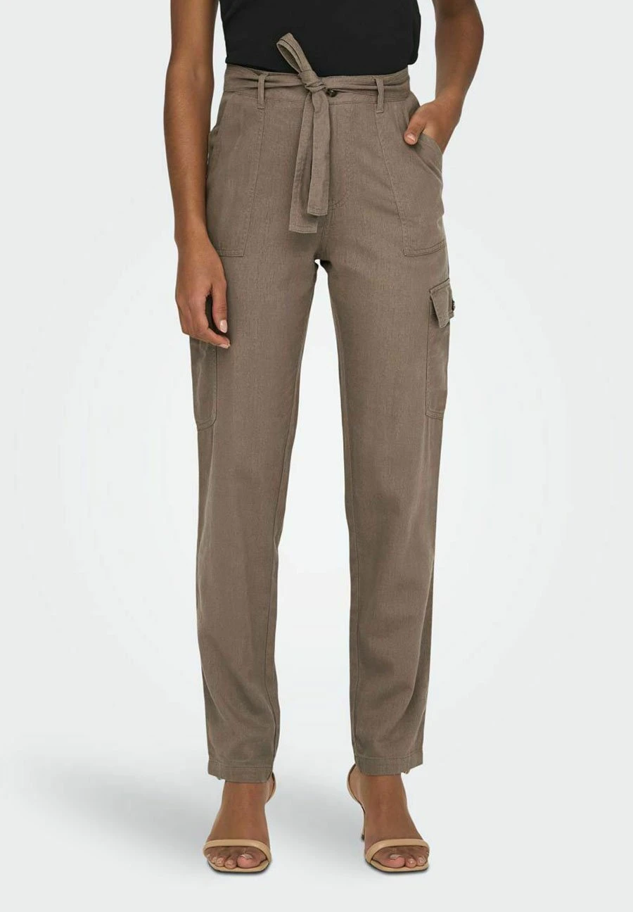 ONLY High Waist - Pantalones Cargo - Brown Lentil