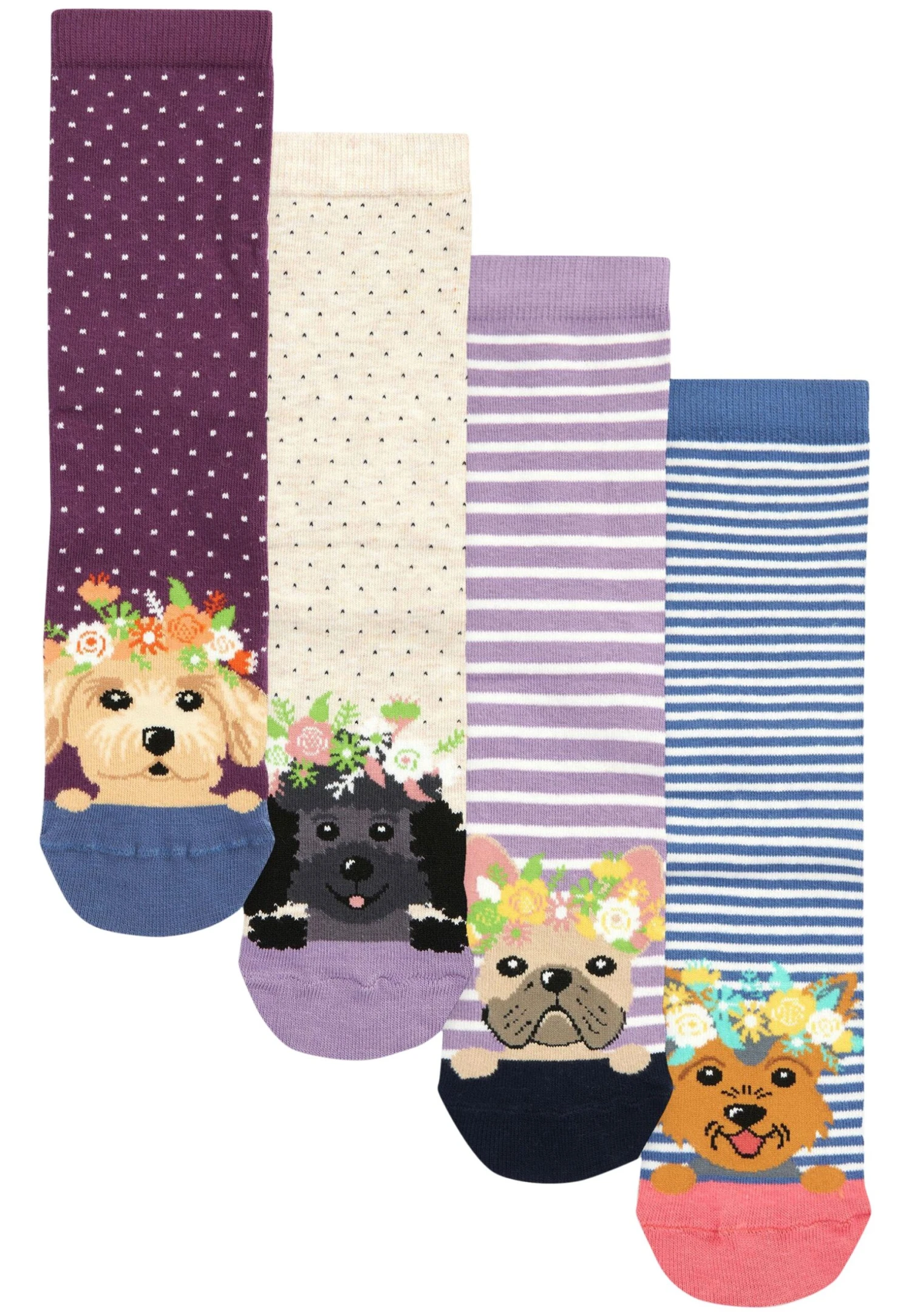 Next Flower Garland Dogs Ankle 4-Er-Pack - Calcetines - Multi