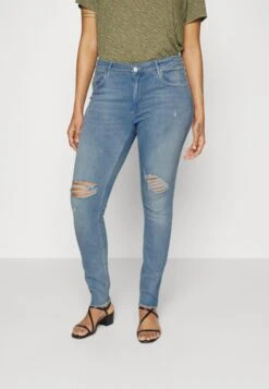 ONLY CARMAKOMA Carwilly Raw - Vaqueros Pitillo - Light Blue Denim