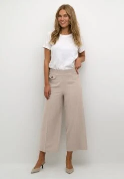 Kaffe Kapitia Hw Cropped- Pantalones - Petrified Oak Melange