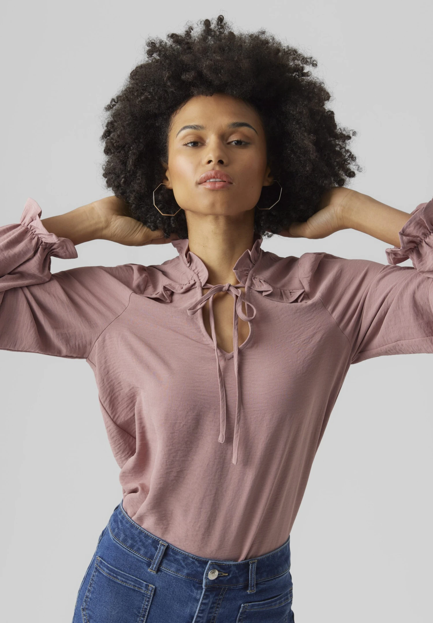 Vero Moda Mit Langen Ärmeln - Blusa - Nostalgia Rose - Imagen 4