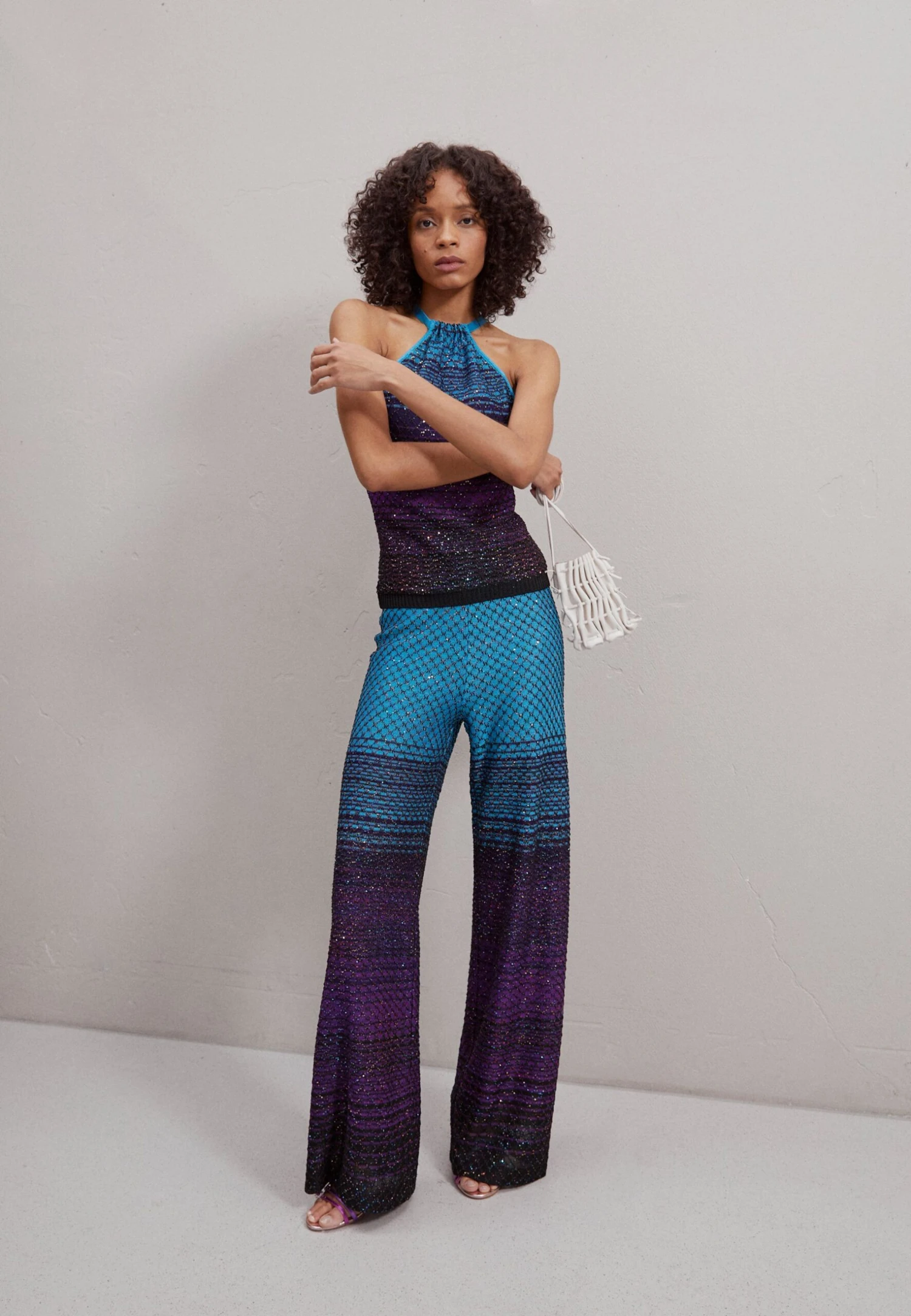 Missoni Trousers - Pantalones - Turquoise/Violet/Black - Imagen 2