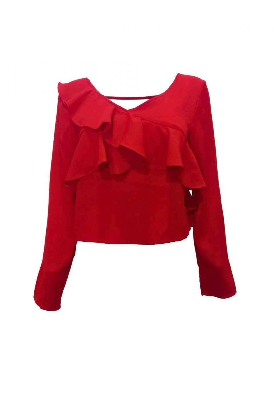 SENSE Con Volante - Blusa - Rojo