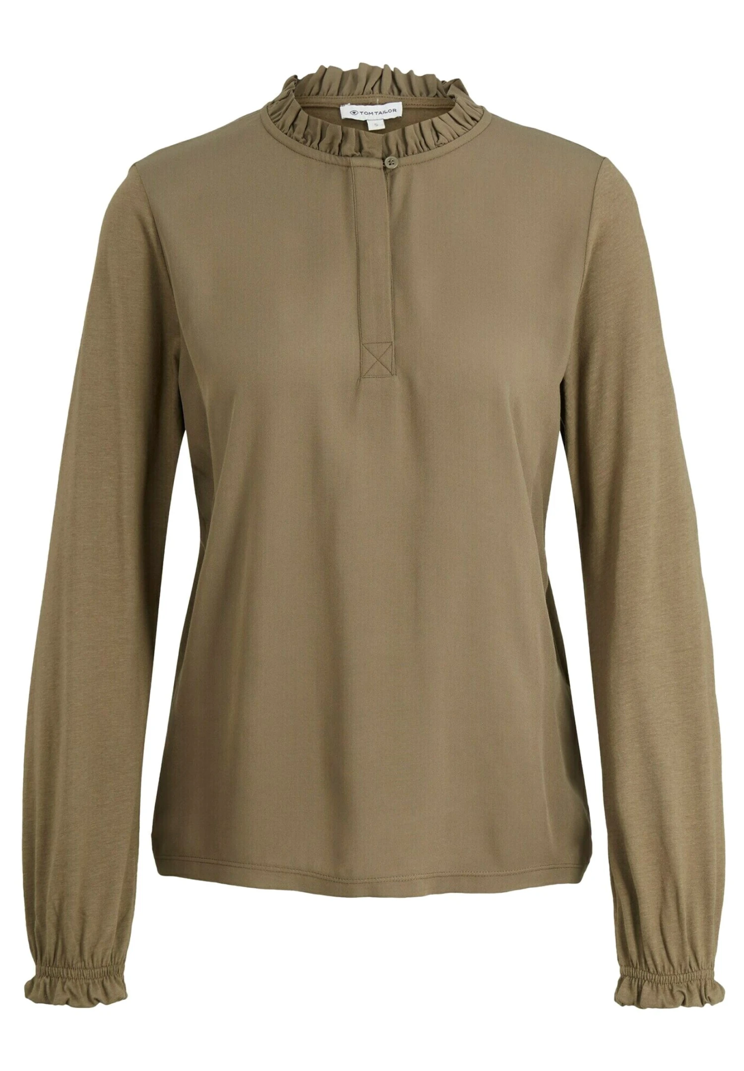Tom Tailor Langarm Mit Rüschen - Blusa - Tarmac Khaki