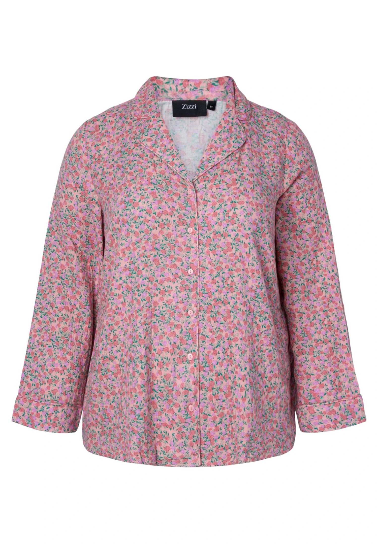 Zizzi Mit Blumenmuster - Camiseta De Pijama - Powder Pink - Imagen 4