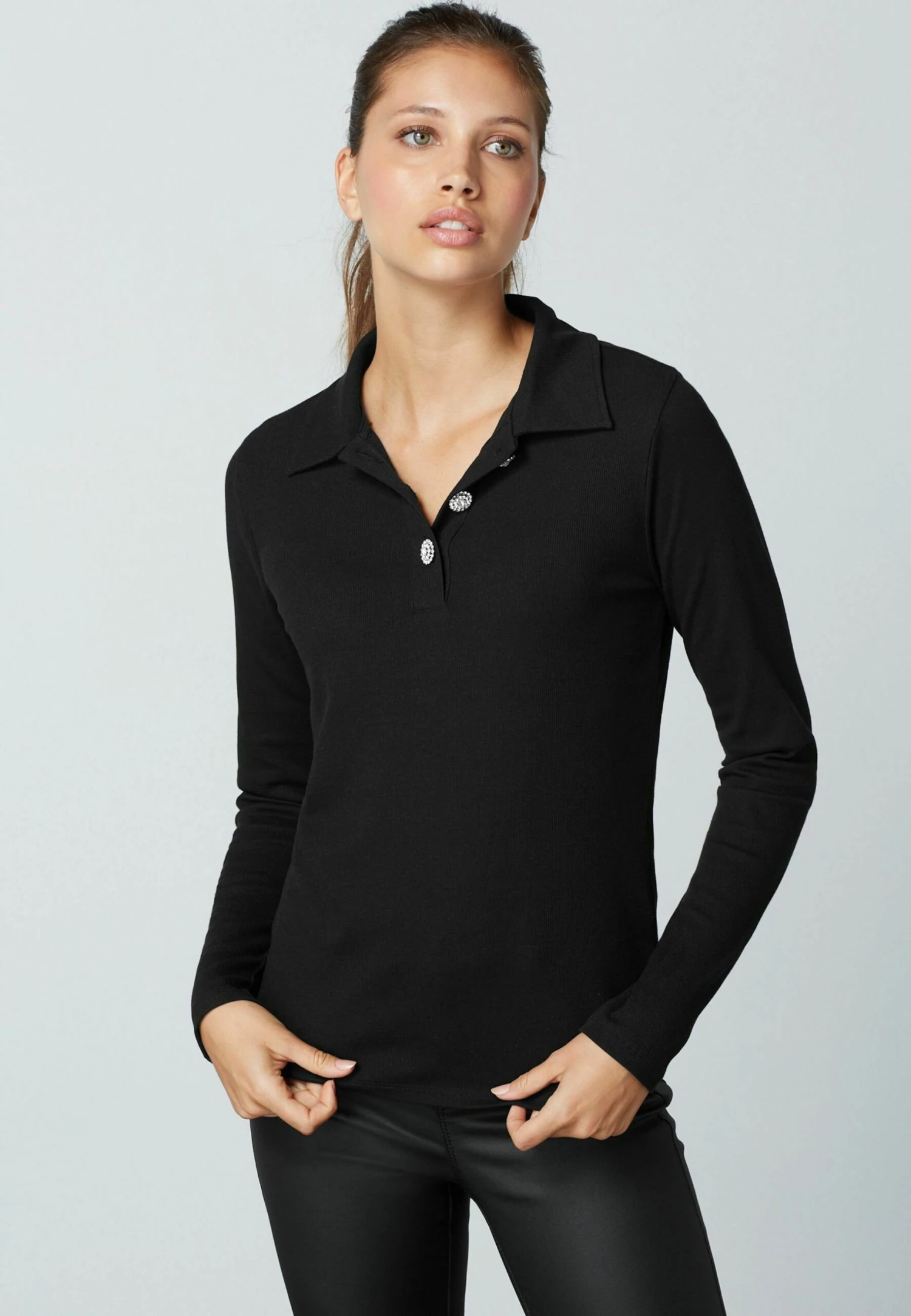 Next Biker Petite - Pantalones - Black